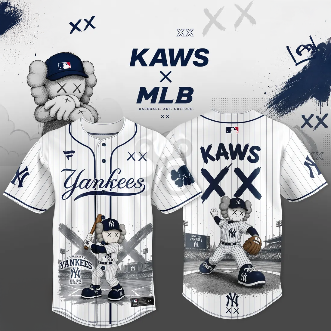 KAWS x New York Yankees 2026 Limited Baseball Jersey Collection