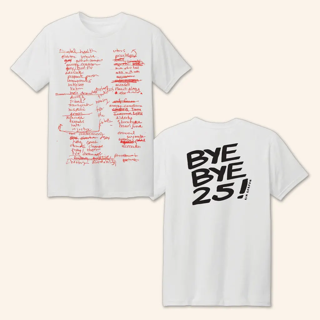 KF Merch Kim Gordon Bye Bye 25 TShirt Unique Gift For Boyfriend Birthday