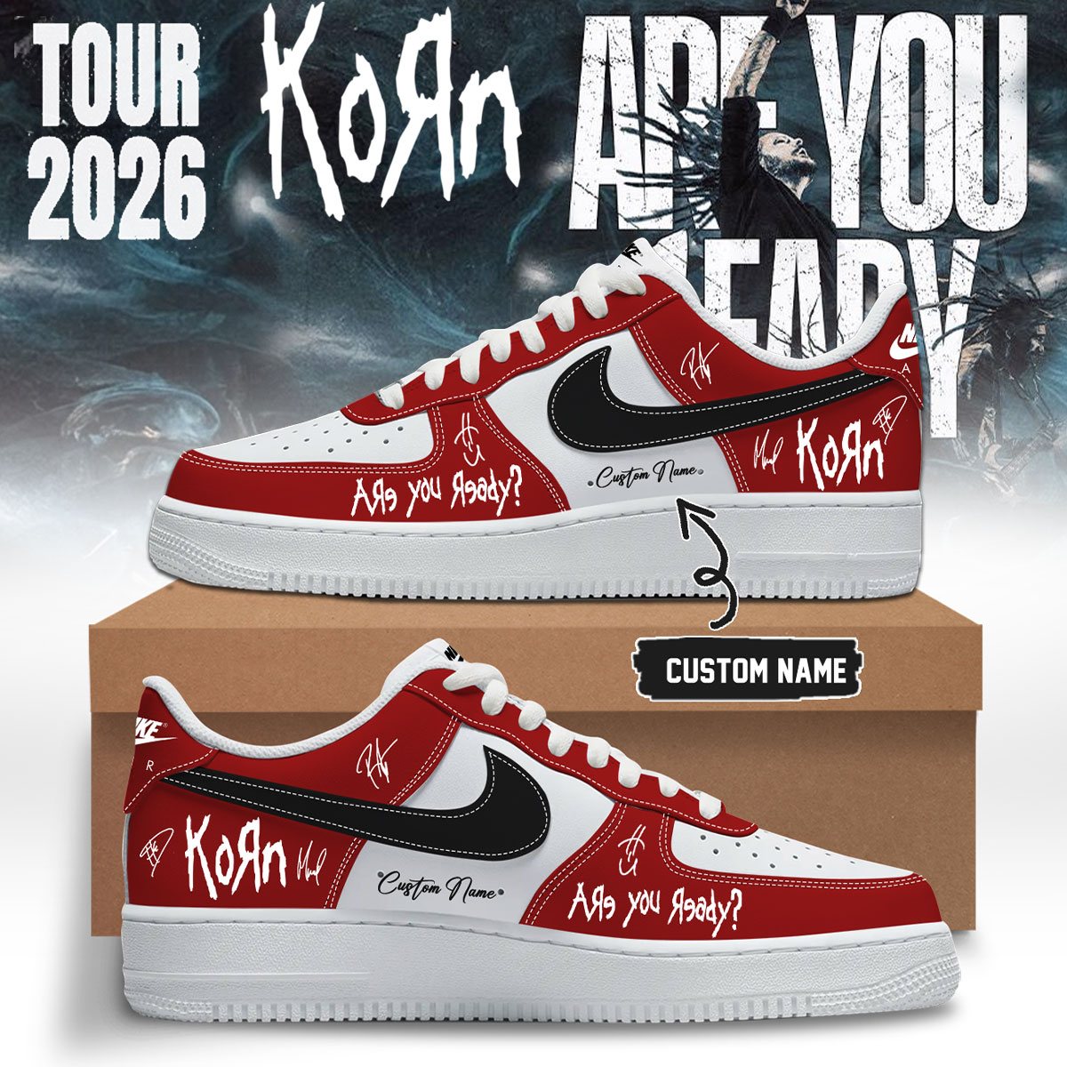KORN Are You Ready Official Concert Sneakers Fan Edition