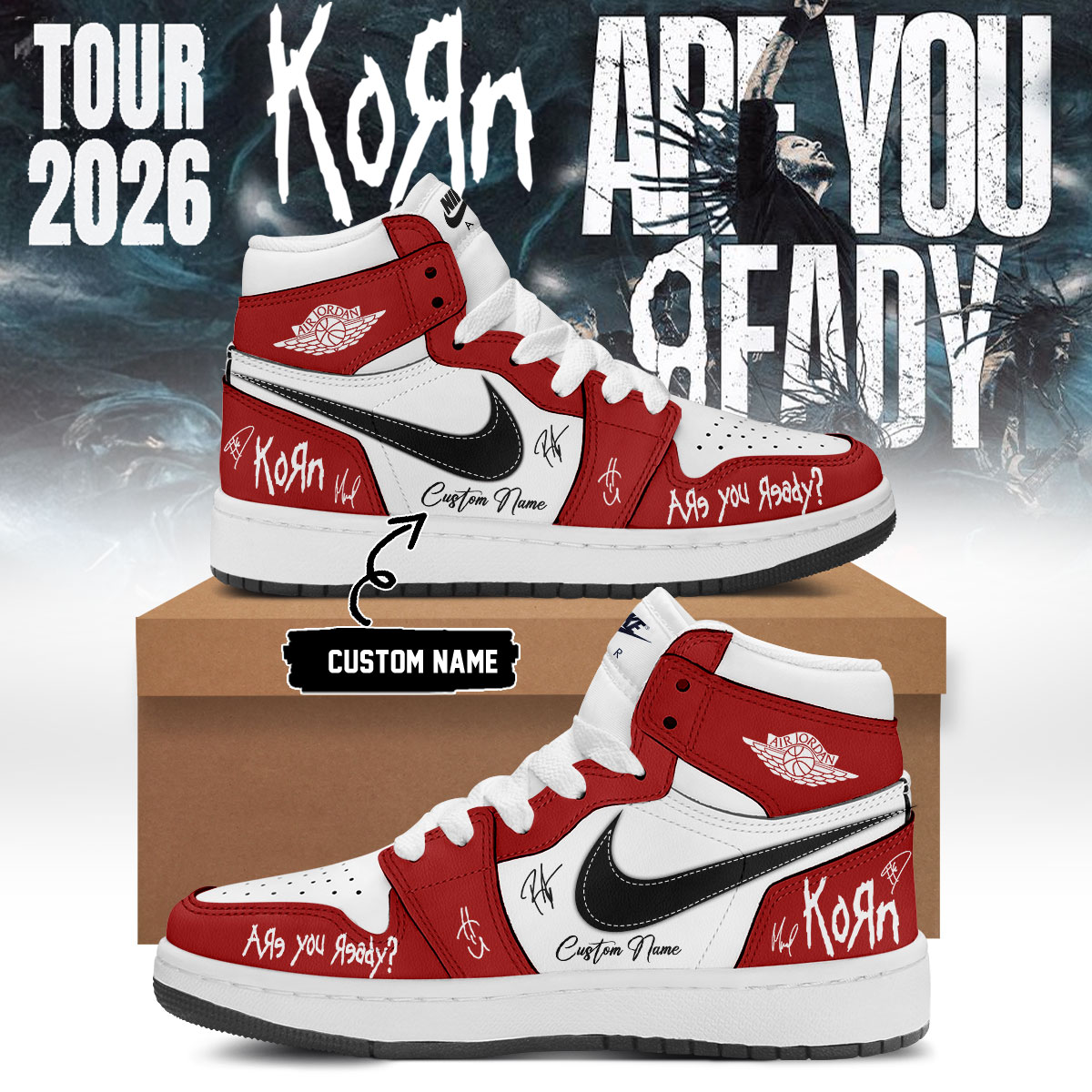 KORN Are You Ready Premium Signature Sneakers Fan Collection
