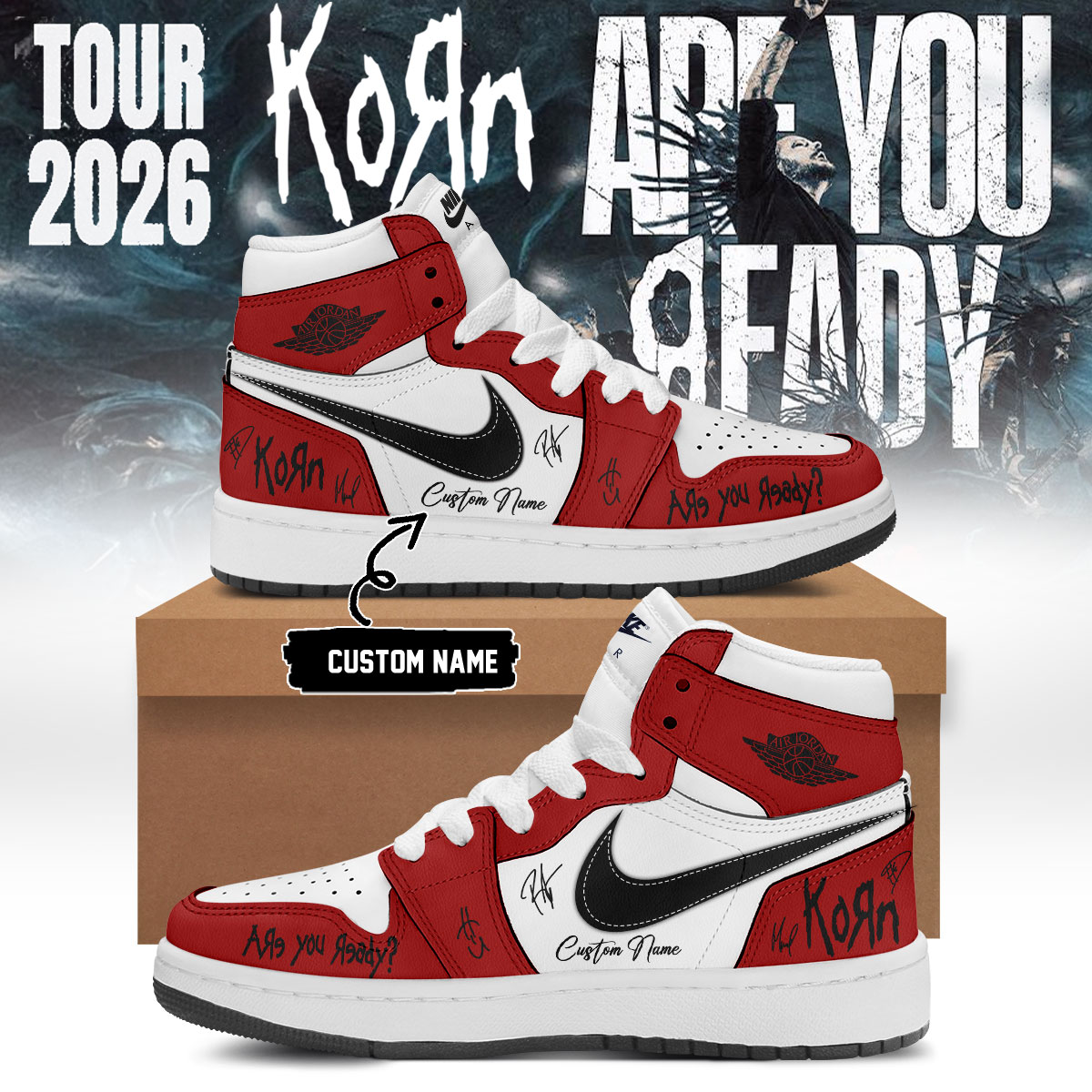 KORN Are You Ready Premium Signature Sneakers Fan Collection1