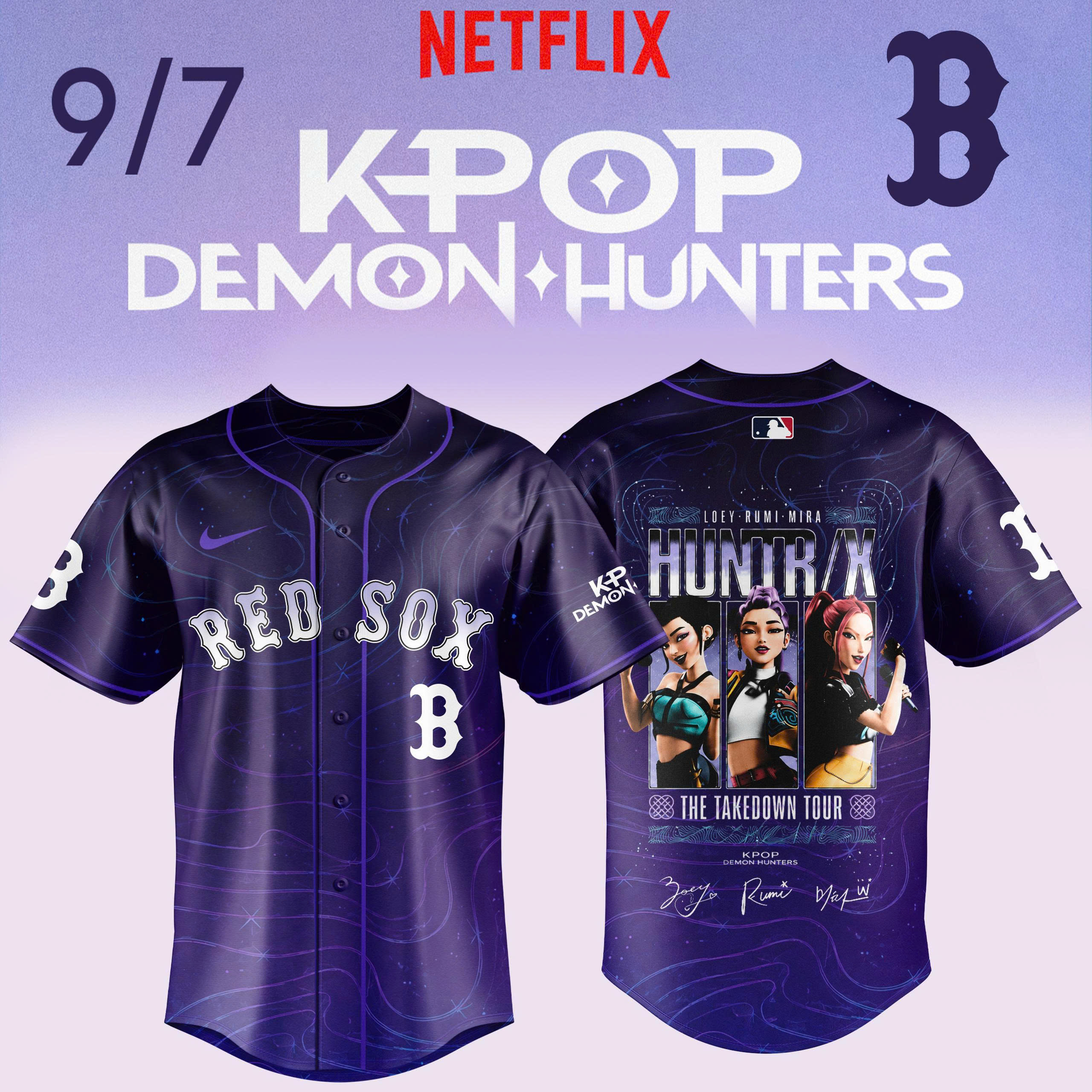 KPop Demon Hunters Night MLB 2026 Premium Collector Baseball Jersey