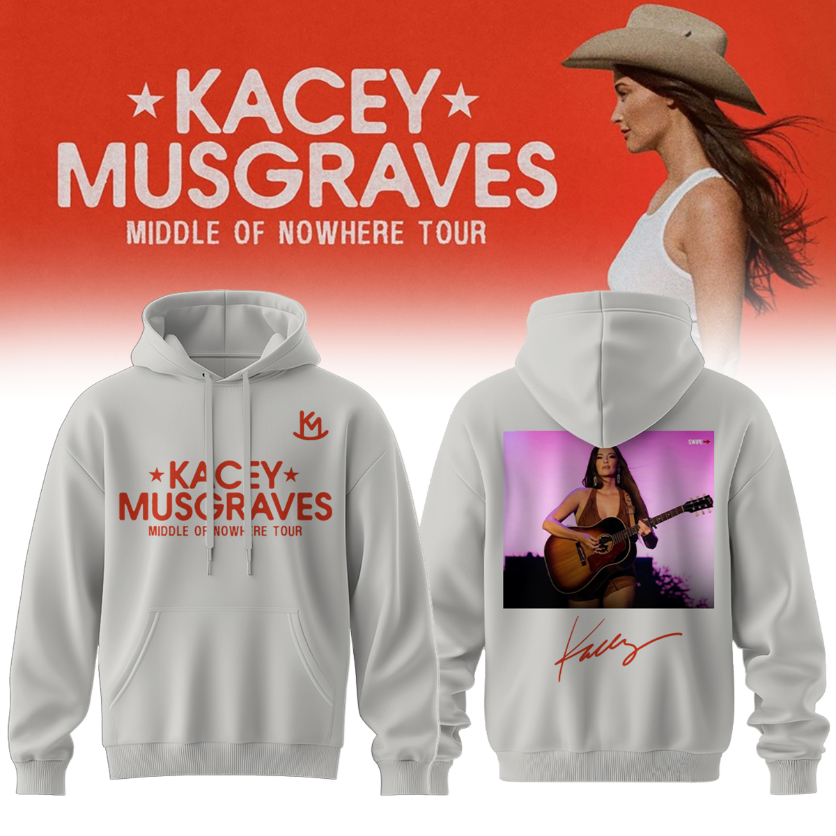 Kacey Musgraves Middle Of Nowhere Tour Official Signature Hoodie Collection