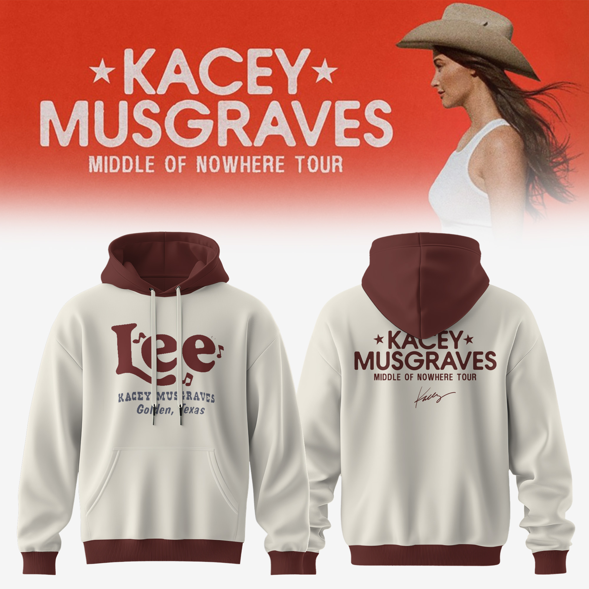 Kacey Musgraves Middle Of Nowhere Tour Official Signature Hoodie Collection1
