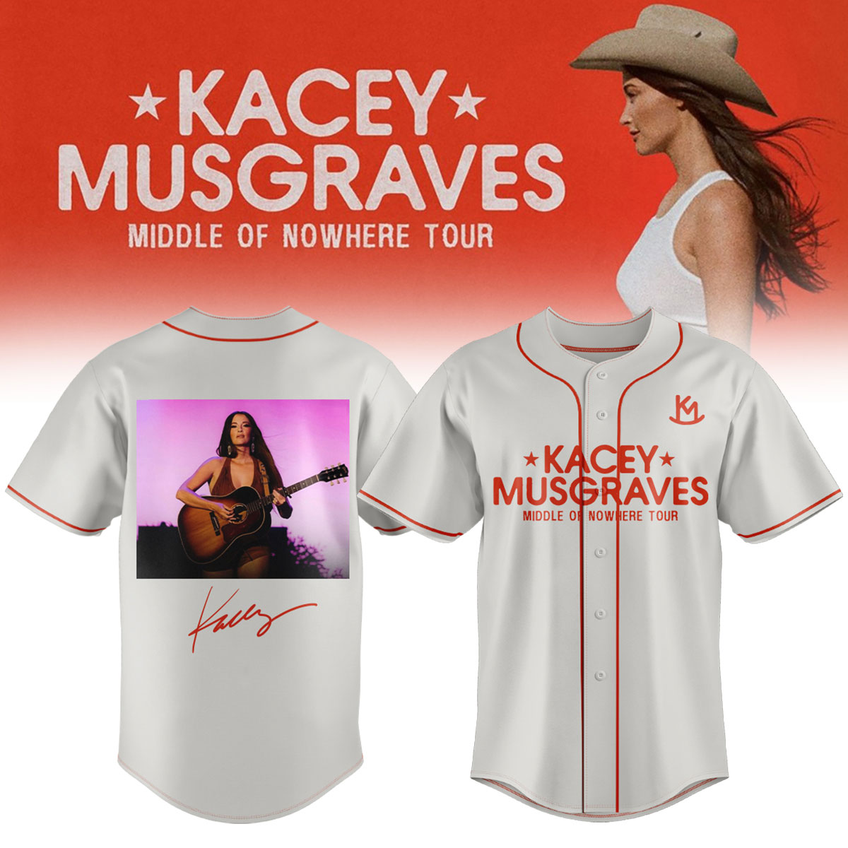 Kacey Musgraves Middle Of Nowhere Tour Premium Baseball Jersey Collection