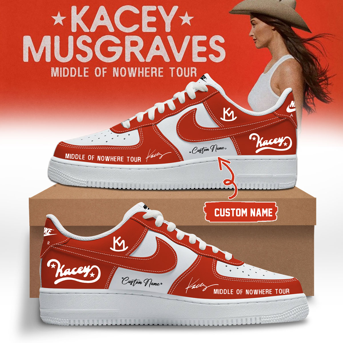 Kacey Musgraves Middle Of Nowhere Tour Premium Music Fan Sneakers