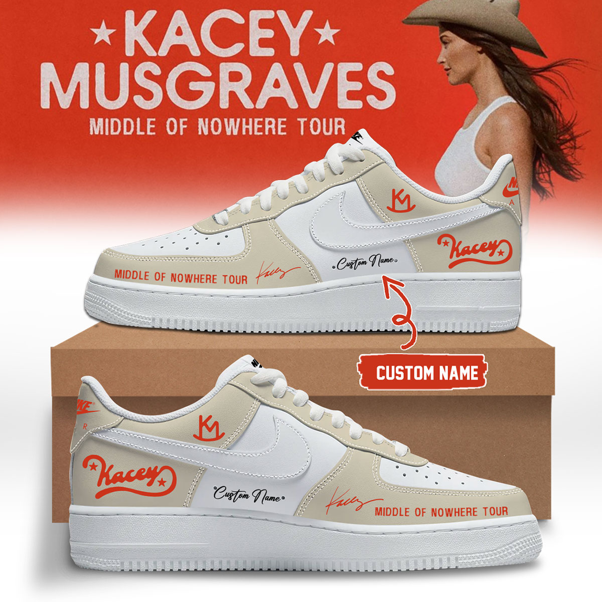 Kacey Musgraves Middle Of Nowhere Tour Premium Signature Sneakers Edition