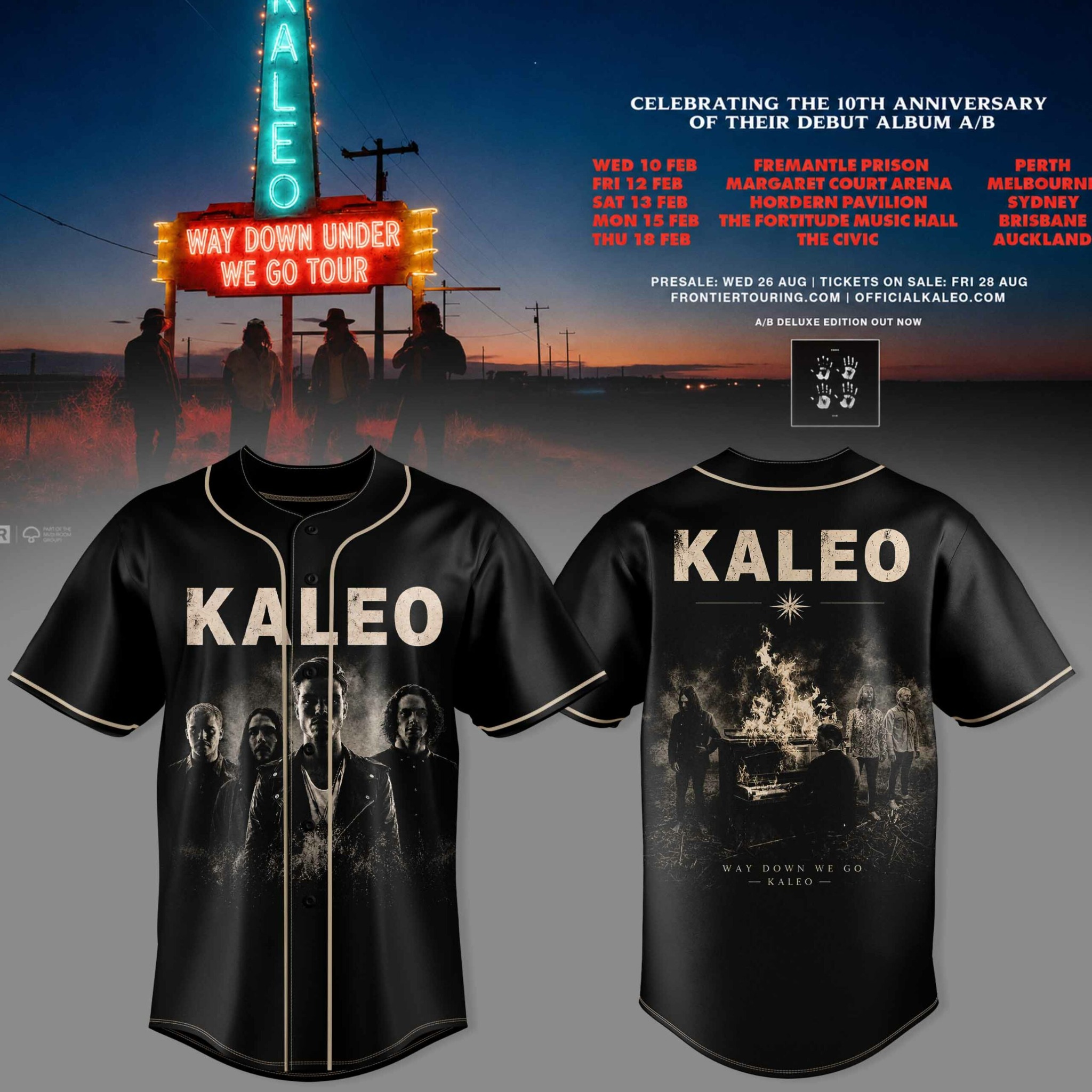 Kaleo Way Down Under We Go Tour Black Band Photo Baseball Jersey Rock Fan Apparel 1 - Unicasport Kaleo Way Down Under We Go Tour Black Band Photo Baseball Jersey Rock Fan Apparel