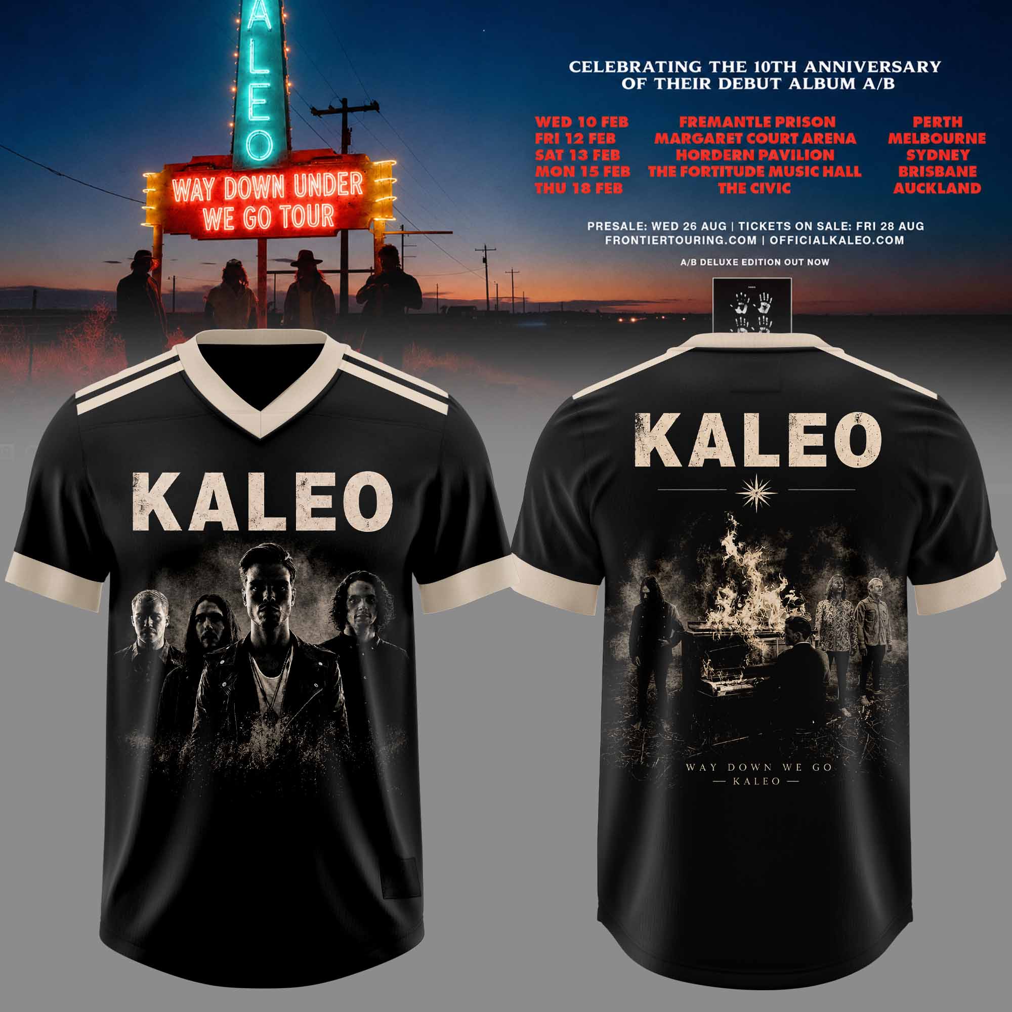 Kaleo Way Down Under We Go Tour Black Band Photo Football Jersey Alternative Rock Fan Apparel 2 - Unicasport Kaleo Way Down Under We Go Tour Black Band Photo Football Jersey Alternative Rock Fan Apparel