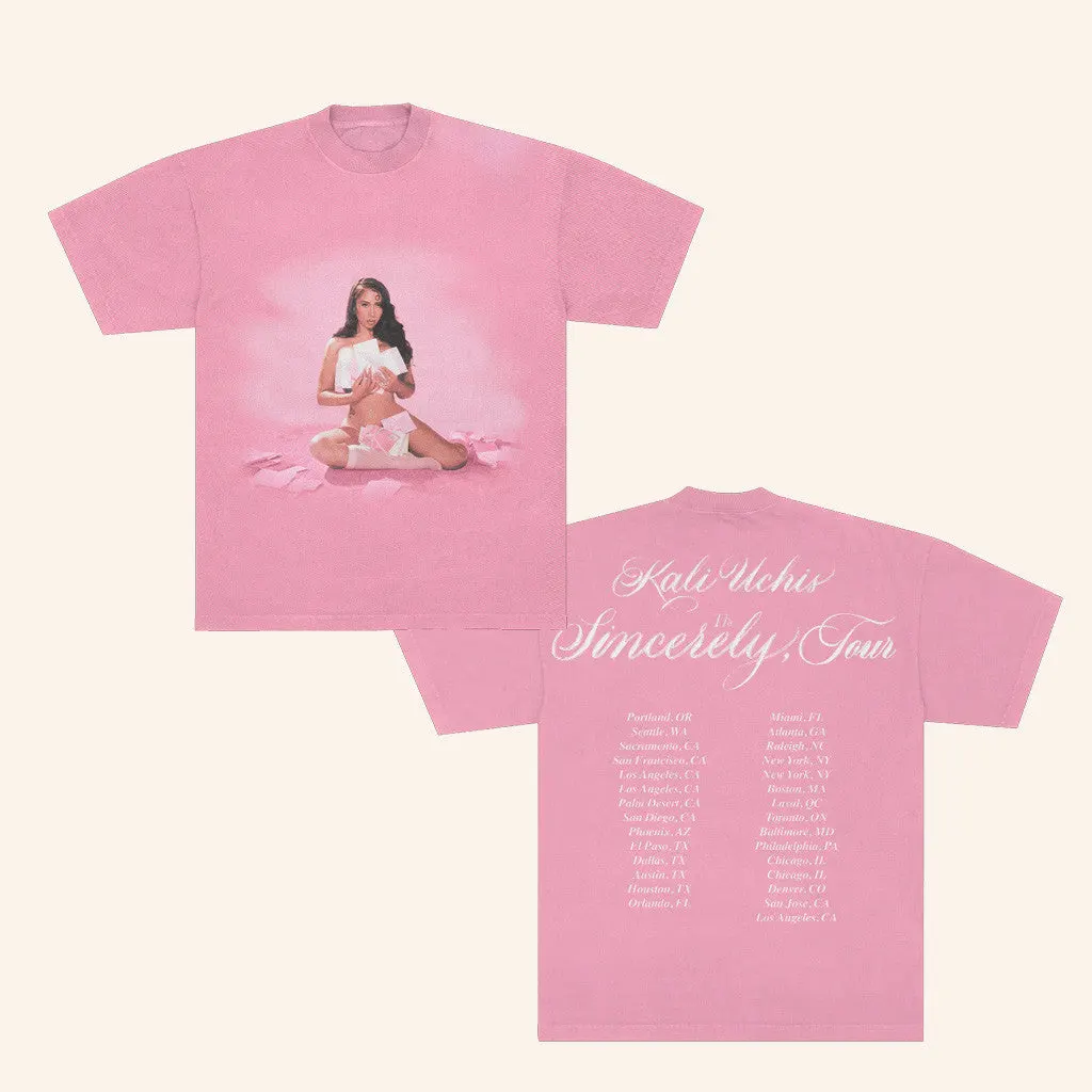 Kali Uchis Merch Sincerely Tour Pink TShirt Gifts For Her