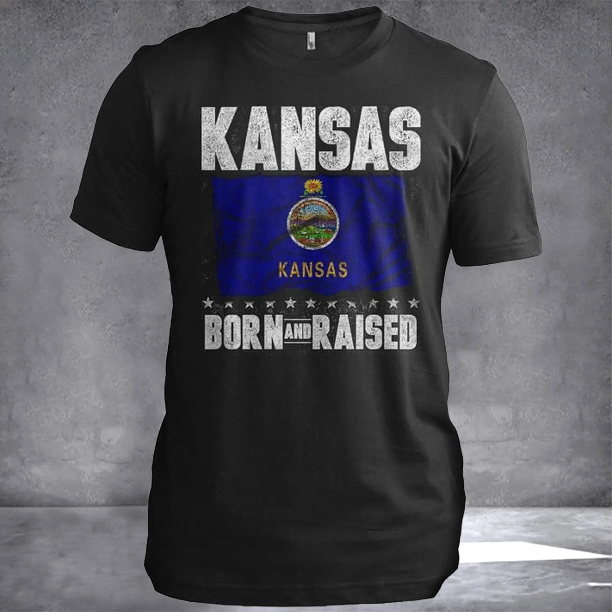 Kansas Born And Raised Kansas TShirt Patriotic Graphic Tees Gifts For Stepson