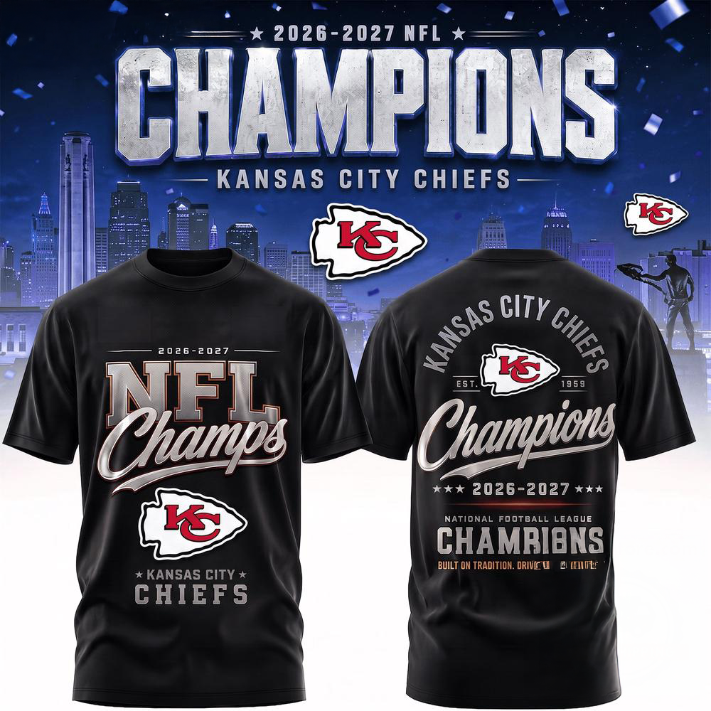 Kansas City Chiefs 2026 2027 NFL Team Champions Premium 3D Fan Shirt