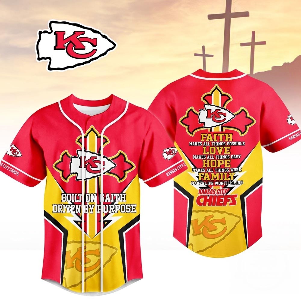 Kansas City Chiefs Blessed Beyond The Score Baseball Jersey Football Faith Collection 1 - Unicasport Kansas City Chiefs Blessed Beyond The Score Baseball Jersey Football Faith Collection