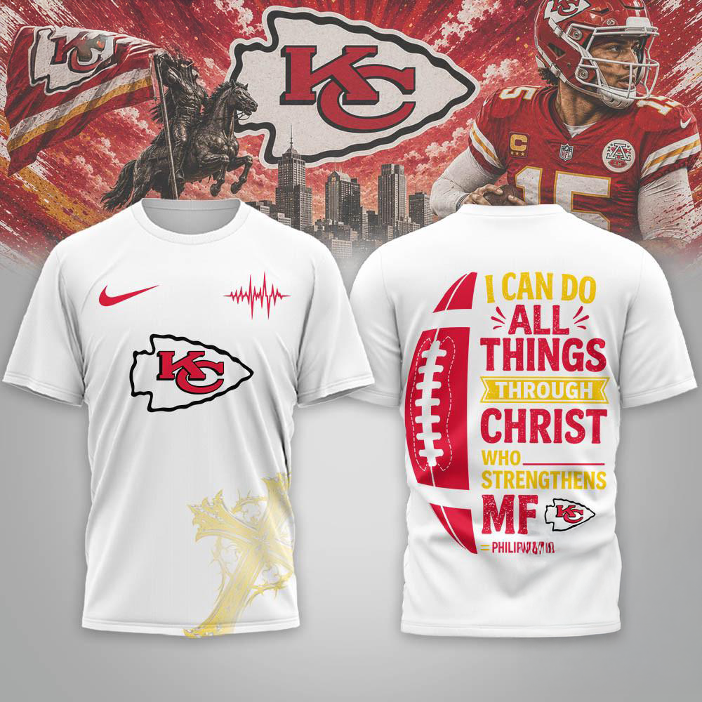 Kansas City Chiefs Christ Strengthens Me Limited 3D Graphic Shirt