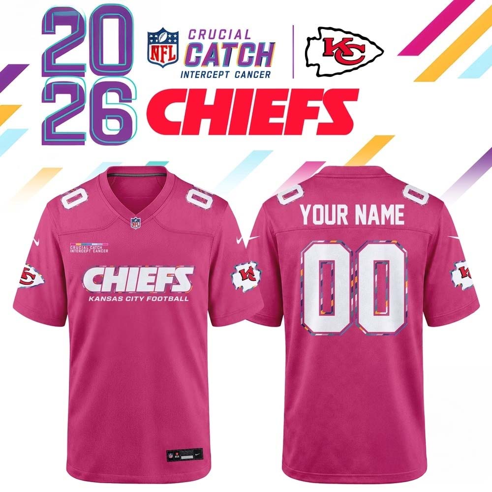 Kansas City Chiefs NFL Crucial Catch 2026 Pink Limited Edition Football Jersey 1 - Unicasport Kansas City Chiefs NFL Crucial Catch 2026 Pink Limited Edition Football Jersey