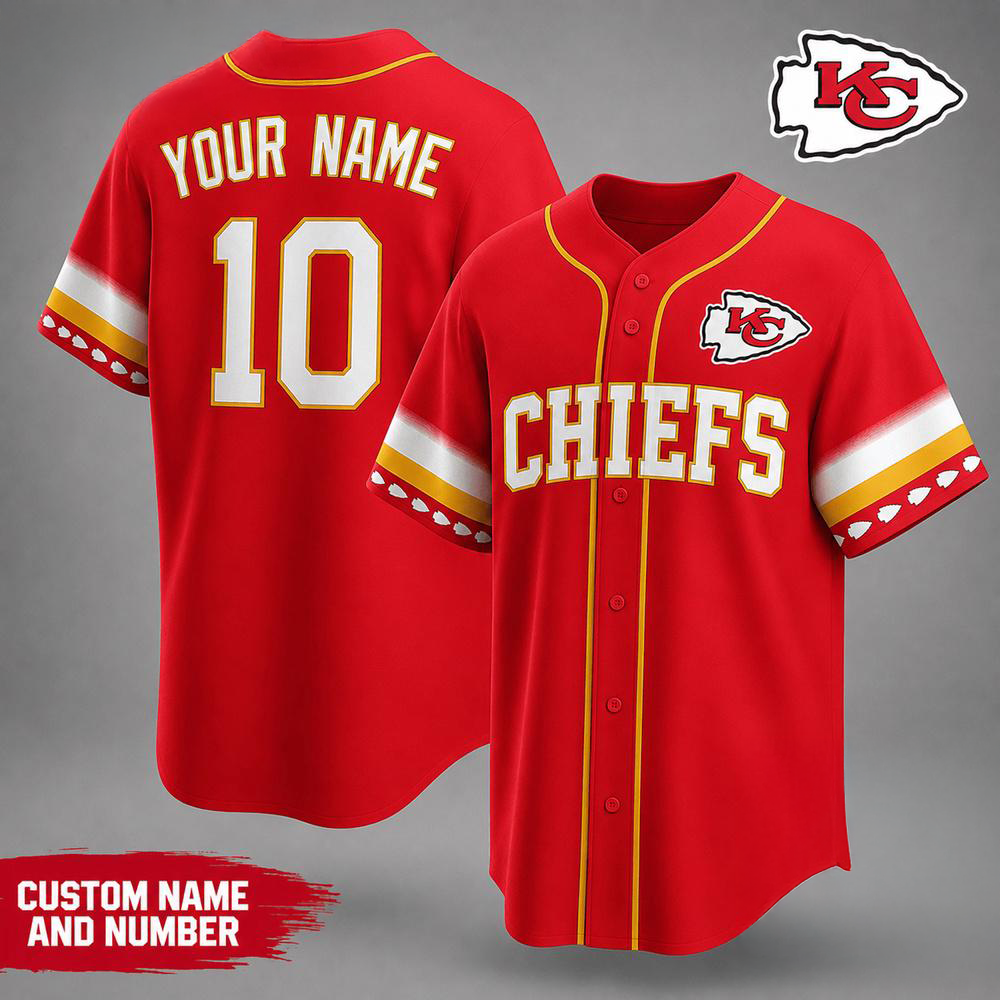 Kansas City Chiefs NFL Team Pride Premium Baseball Jersey Collection Gifts For Fans