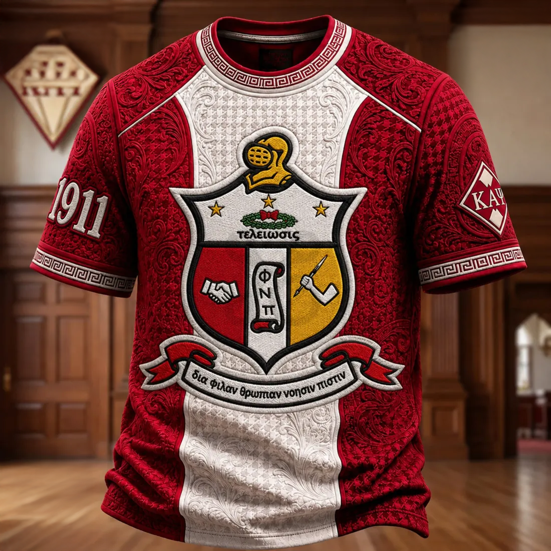 Kappa Alpha Psi 1911 Crimson Crest Premium Graphic T Shirt