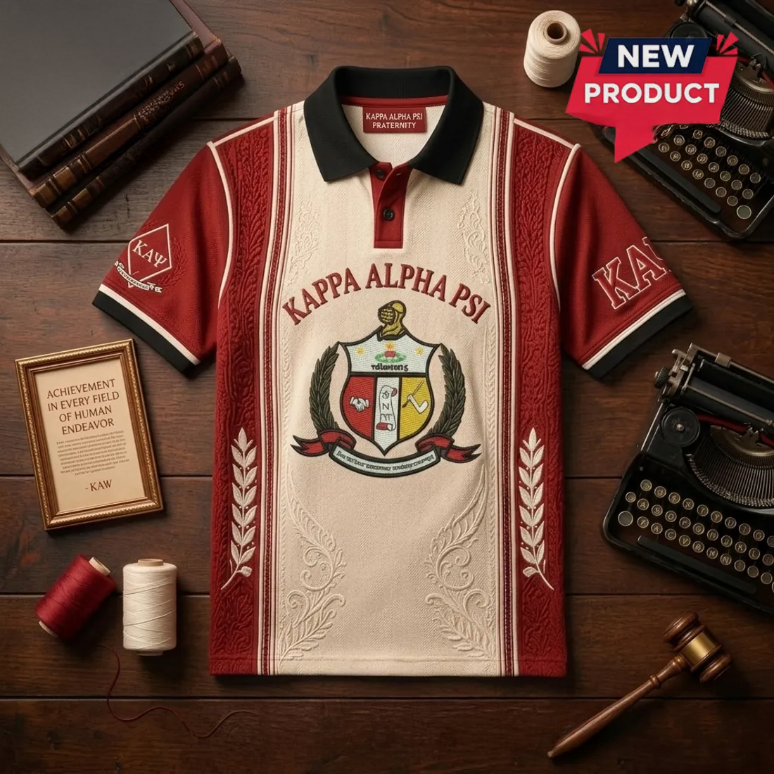 Kappa Alpha Psi Embroidered Crest Polo Shirt