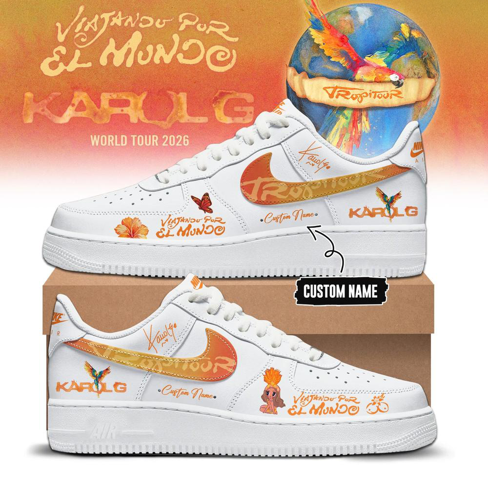 Karol G Viajando Por El Mundo Tropitour 2026 Air Force One Sneakers