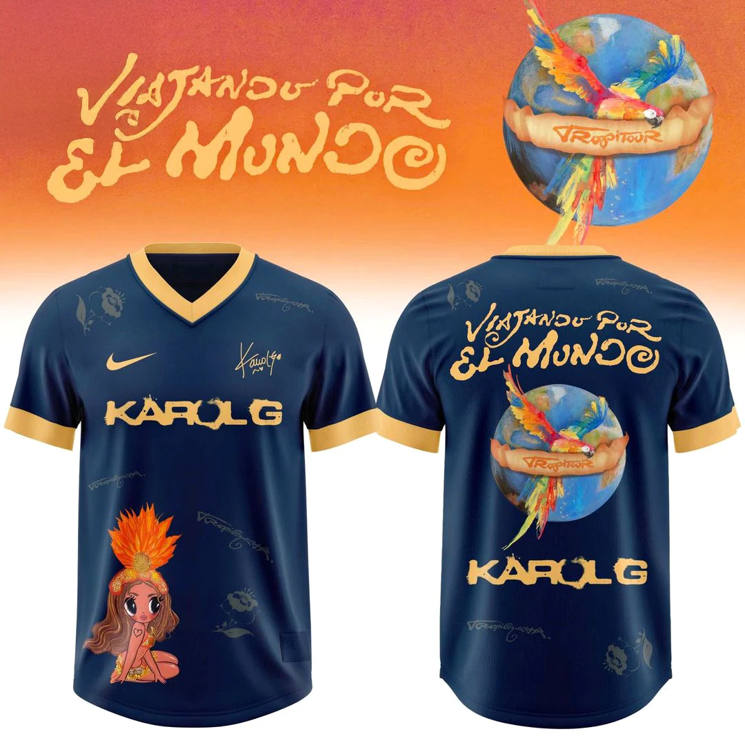 Karol G Viajando Por El Mundo Tropitour Edition Football Jersey