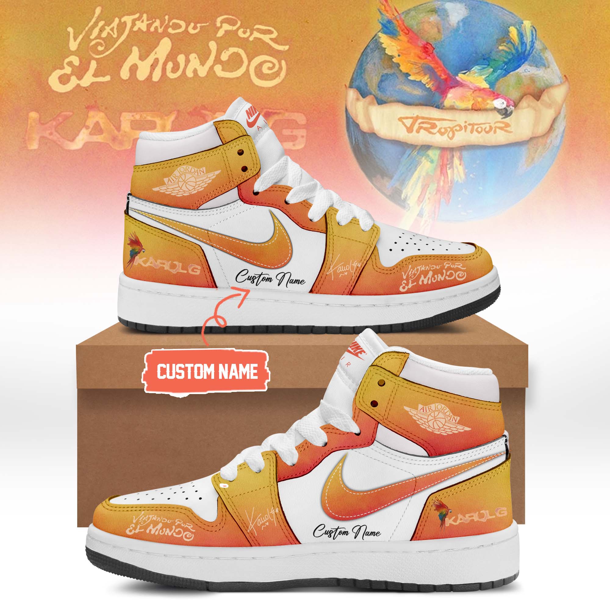 Karol G Viajando Por El Mundo Tropitour Signature AF1 Sneakers