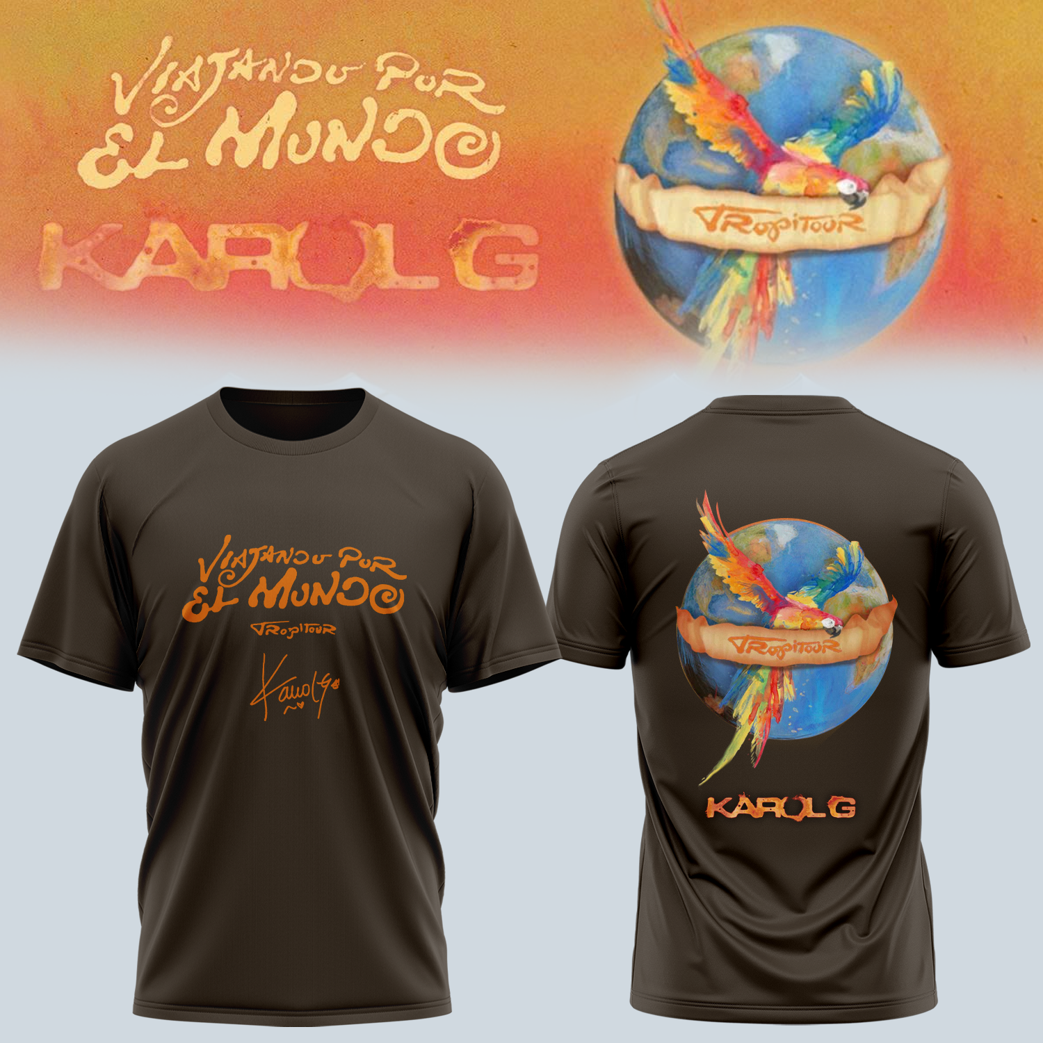 Karol G Viajando Por El Mundo Tropitour Signature TShirt