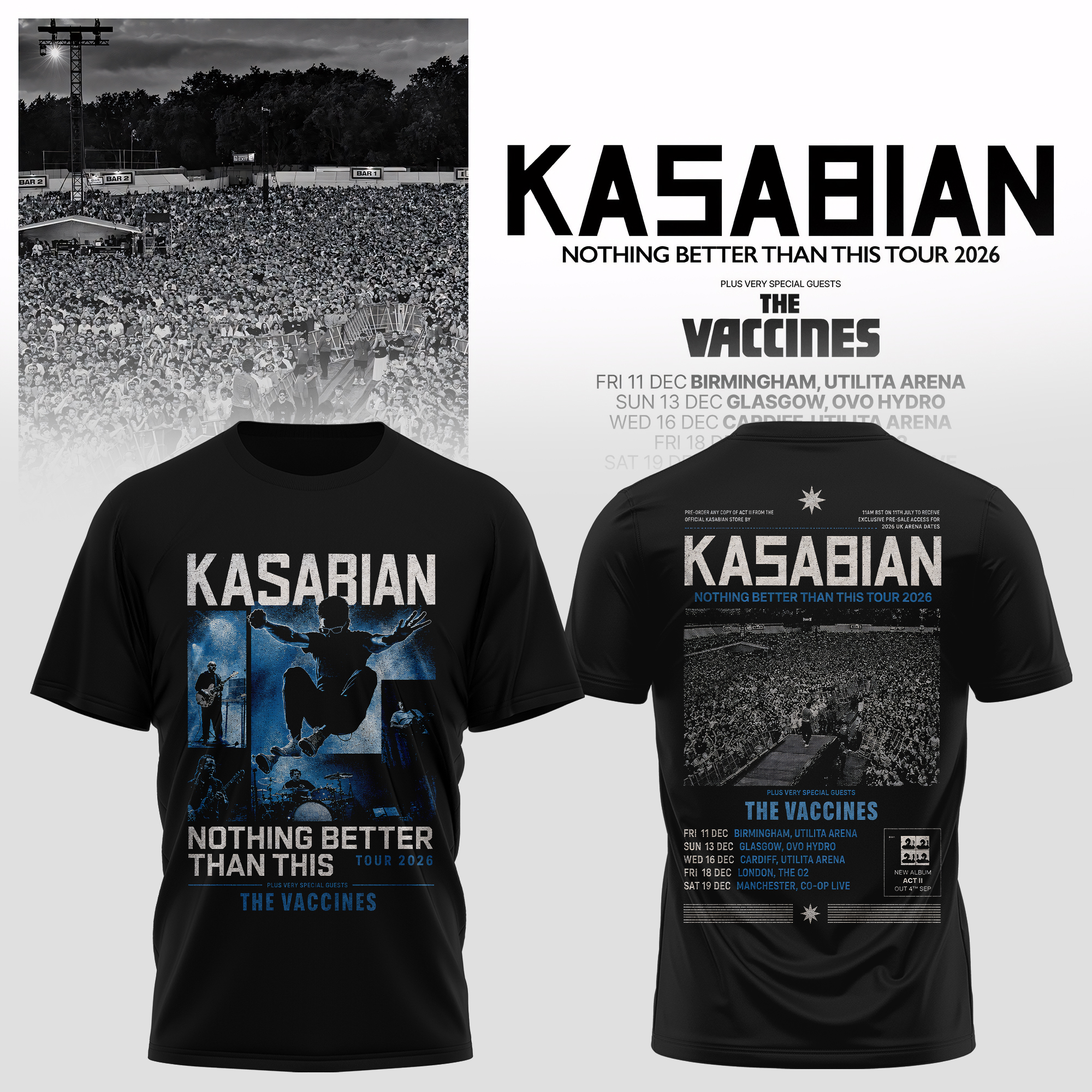 Kasabian Nothing Better Than This Tour 2026 Fan Collection Tee