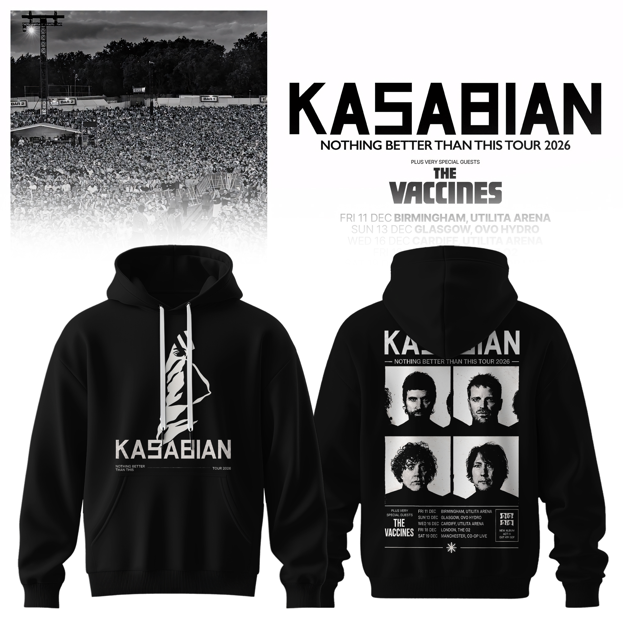 Kasabian Nothing Better Than This Tour 2026 Limited Edition Hoodie