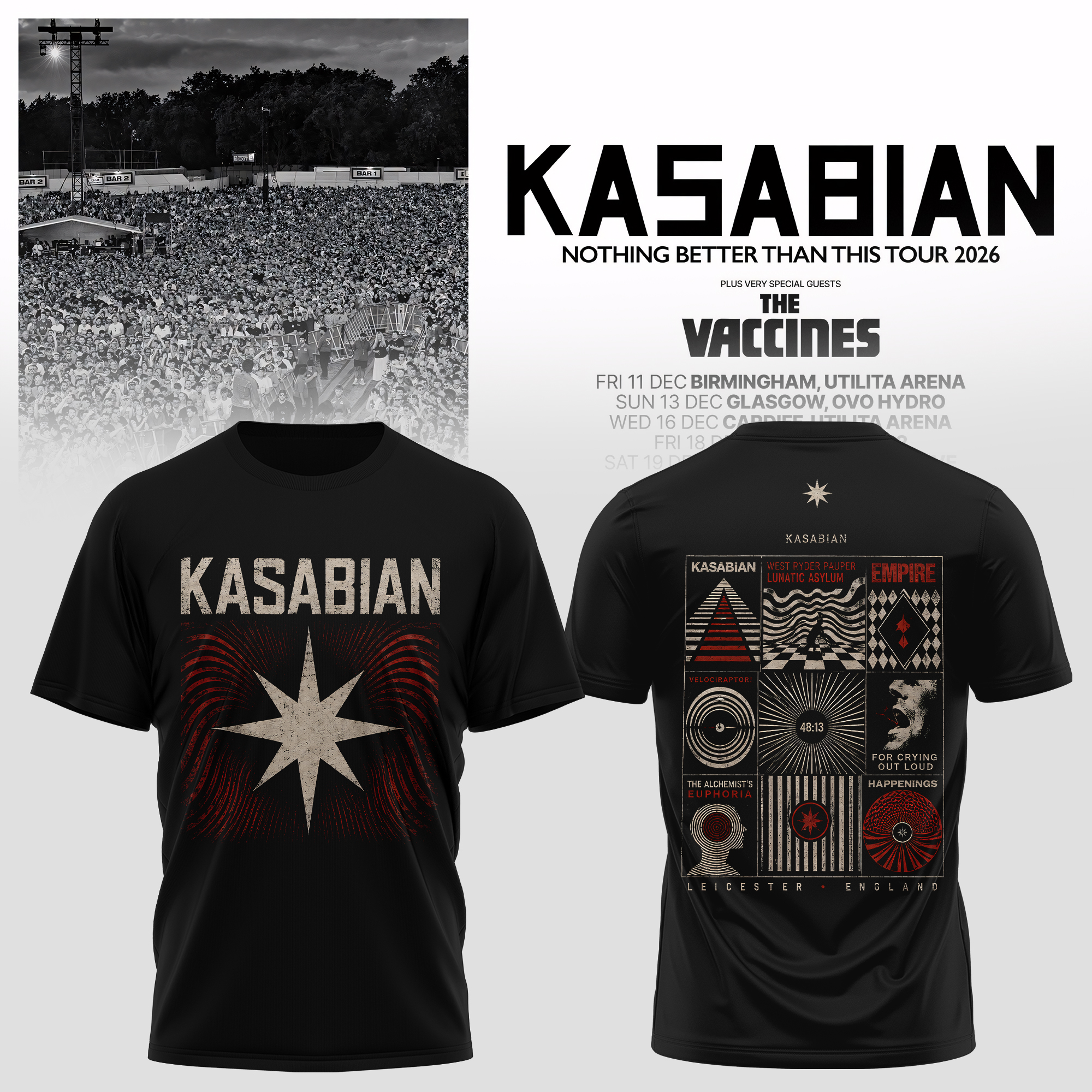 Kasabian Nothing Better Than This Tour 2026 Premium Graphic T Shirt