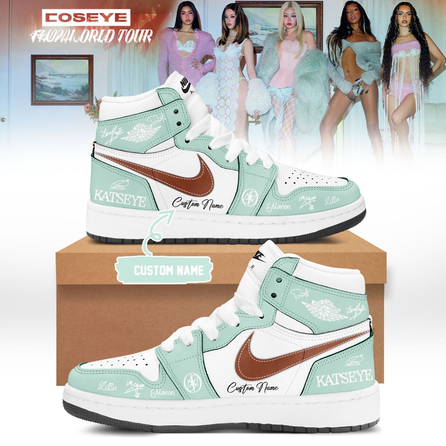 Katseye The Wildworld Tour 2026 Special Edition Personalized Air Jordan 1 Shoes