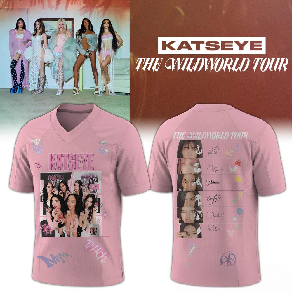 Katseye The Wildworld Tour Limited Edition Football Jersey KPop Music Concert Tour Fan Sports Apparel 1 - Unicasport Katseye The Wildworld Tour Limited Edition Football Jersey KPop Music Concert Tour Fan Sports Apparel