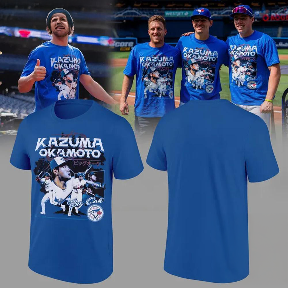 Kazuma Okamoto Toronto Blue Jays 2026 Signature Print Graphic T Shirt