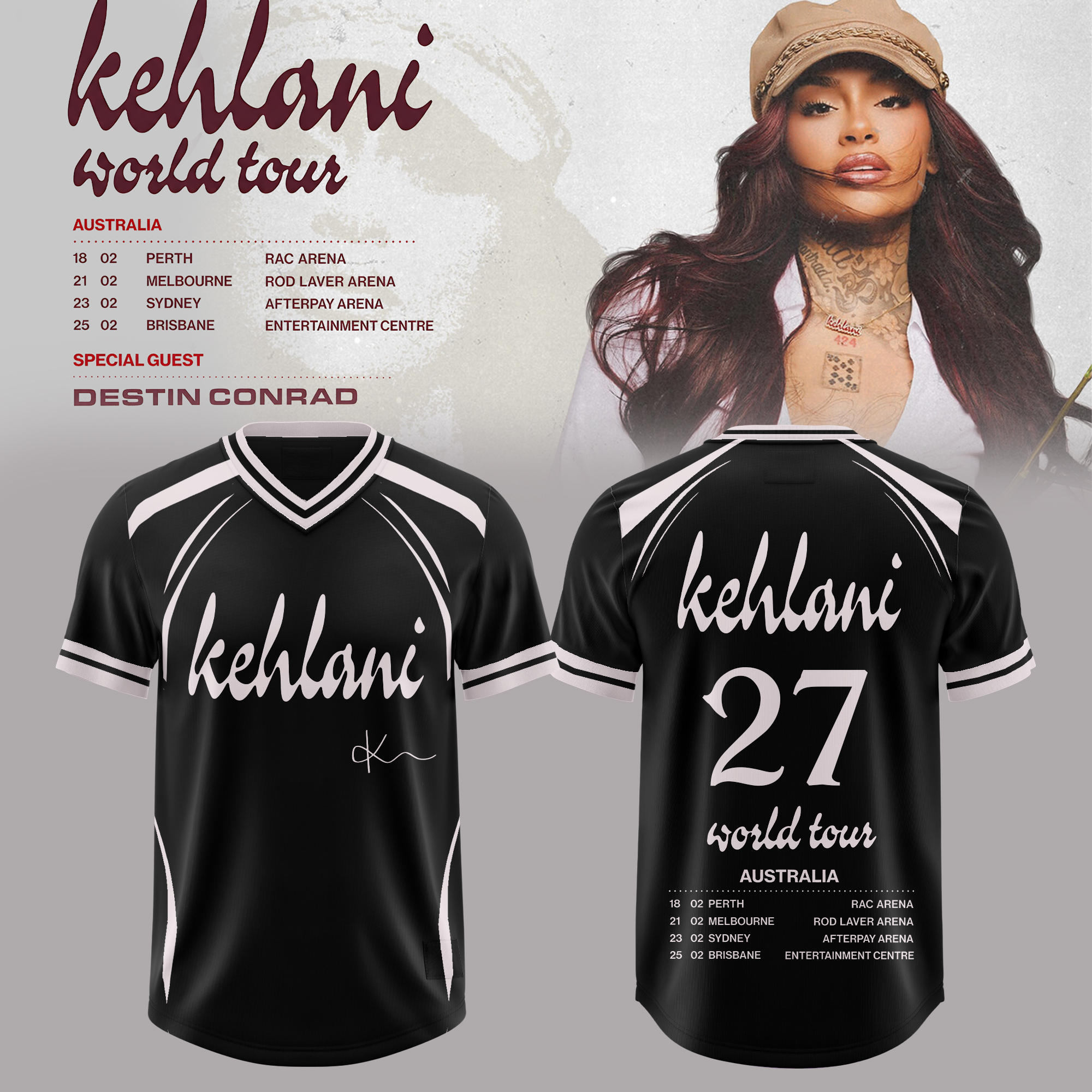 Kehlani 2027 Australia Concert Tour Jersey Music Lover Fan Merchandise 1 - Unicasport Kehlani 2027 Australia Concert Tour Jersey Music Lover Fan Merchandise