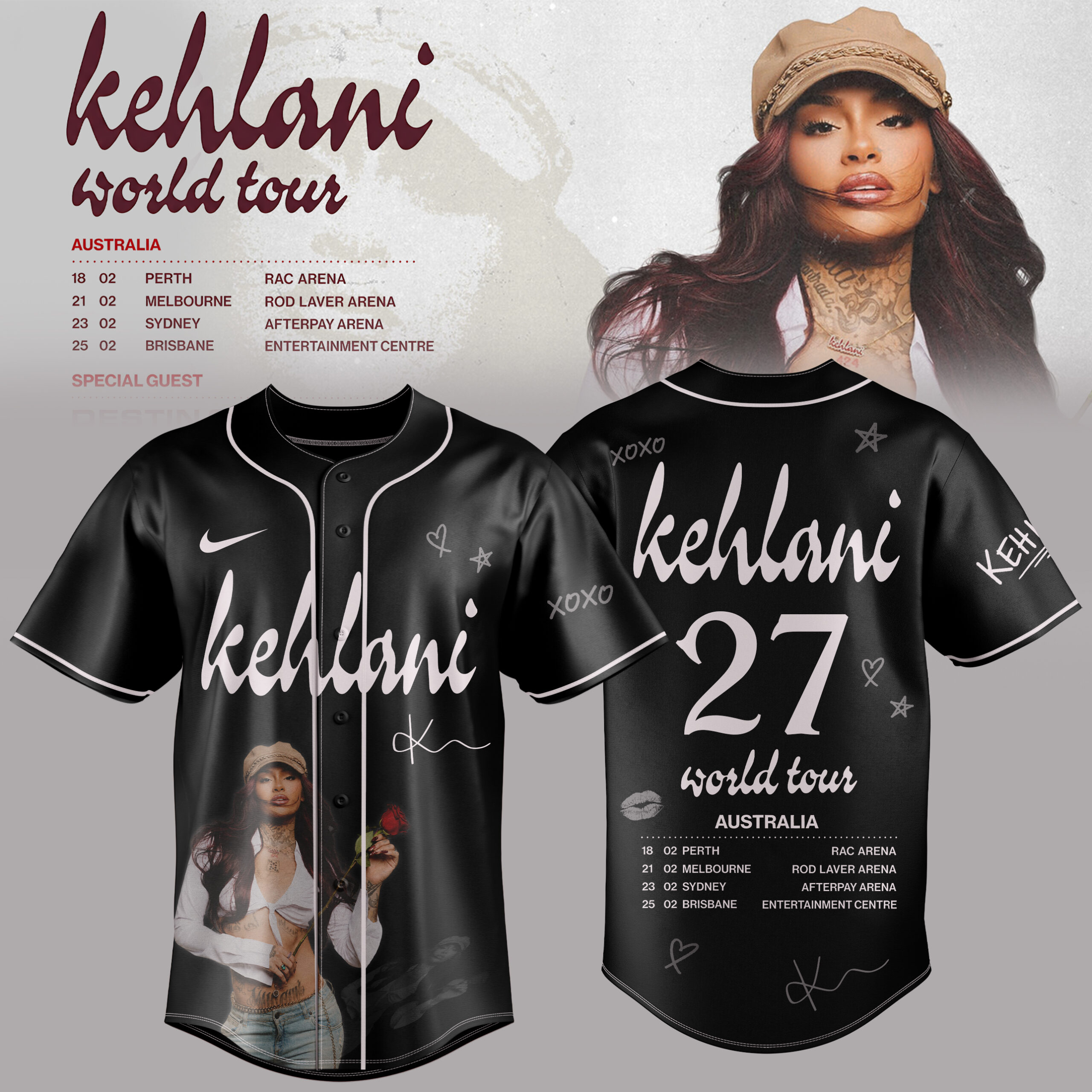 Kehlani Australia 2027 Tour Jersey RNB Music Concert Fan Sports Style Apparel 2 - Unicasport Kehlani Australia 2027 Tour Jersey RNB Music Concert Fan Sports Style Apparel