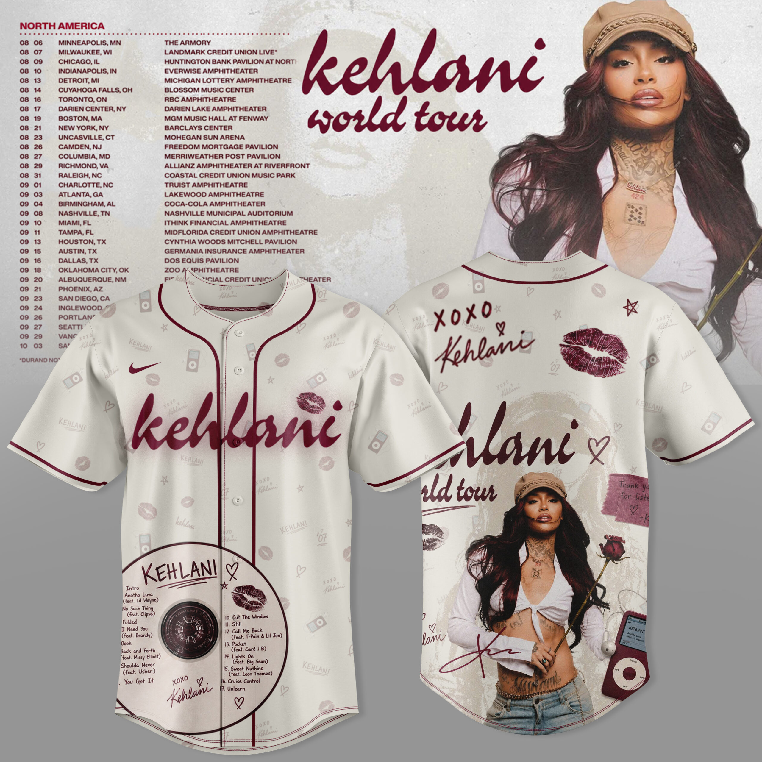 Kehlani Australian Tour 2027 Jersey RNB Singer Concert Fan Apparel 1 - Unicasport Kehlani Australian Tour 2027 Jersey RNB Singer Concert Fan Apparel