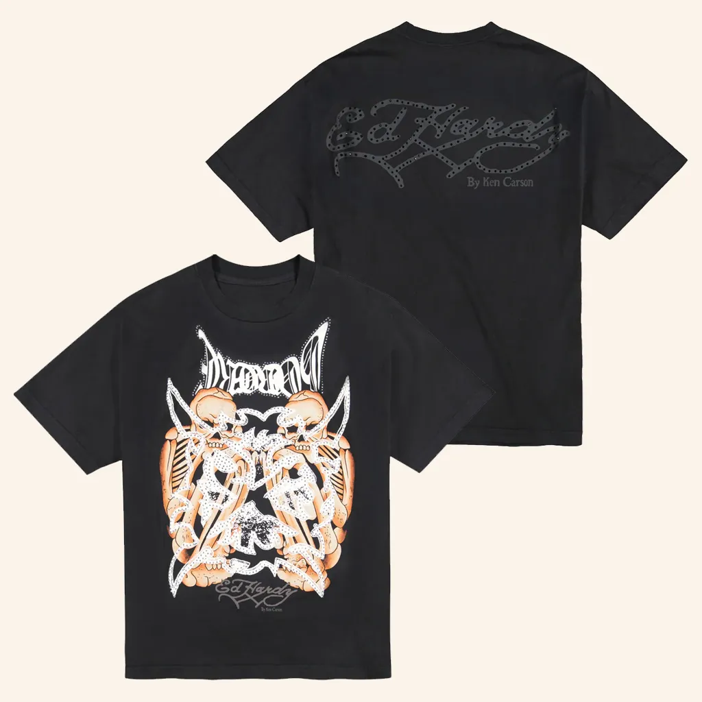 Ken Carson Merch Hardcore Mens Rhinestone TShirt Dad Christmas Gifts