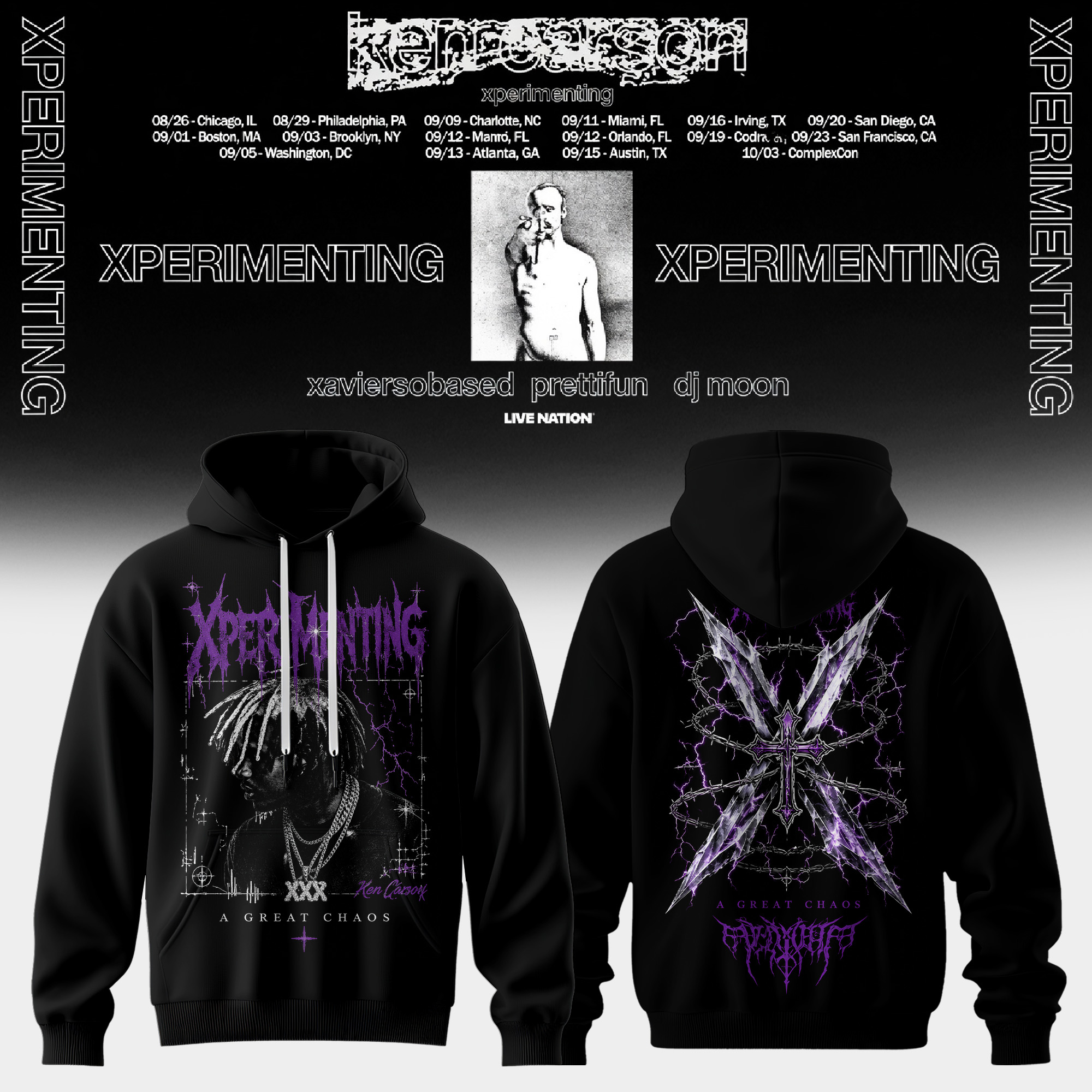 Ken Carson Xperimenting Collection Exclusive Concert Hoodie Collection Gifts For Fans