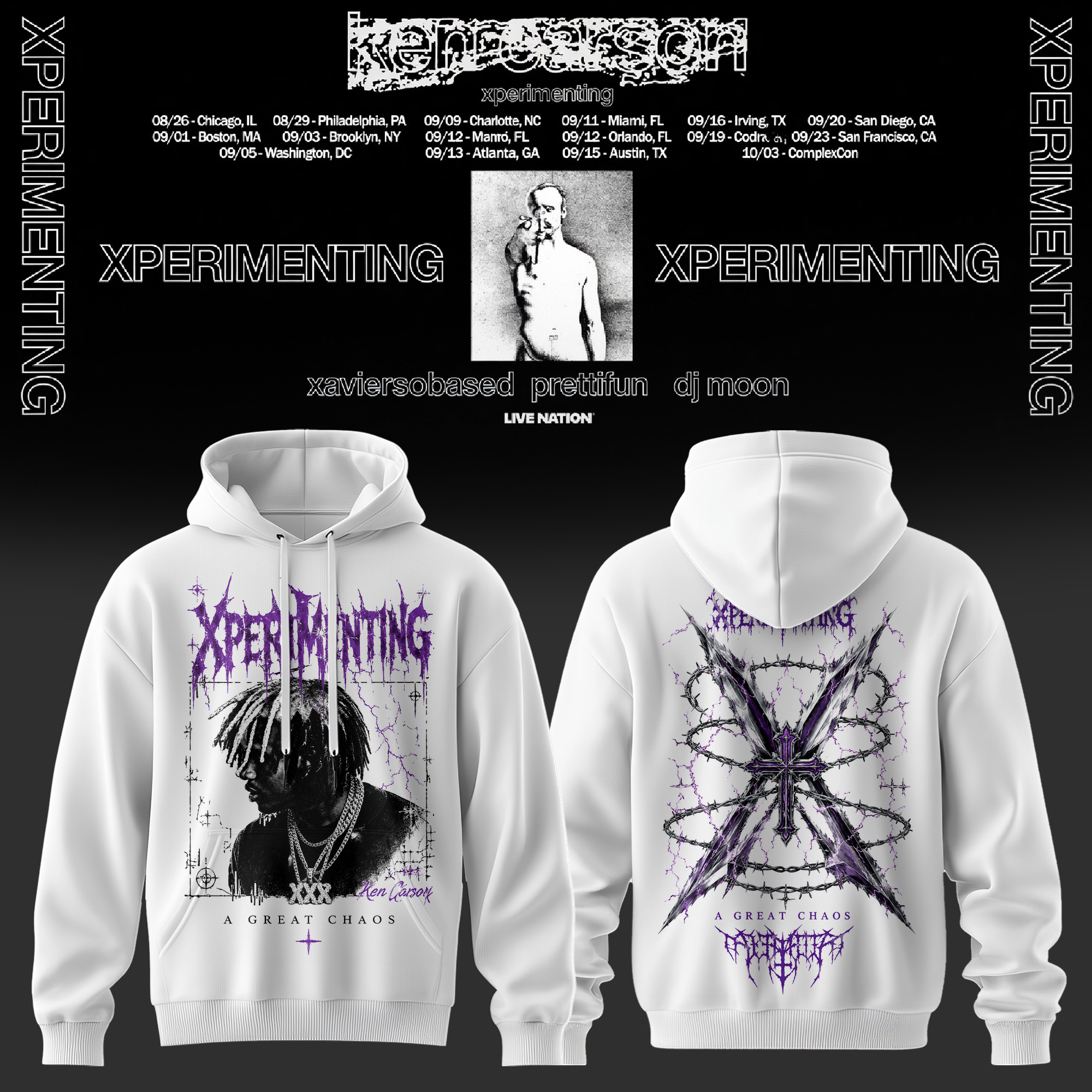 Ken Carson Xperimenting Collection Official Tour Hoodie Collection Gifts For Fans