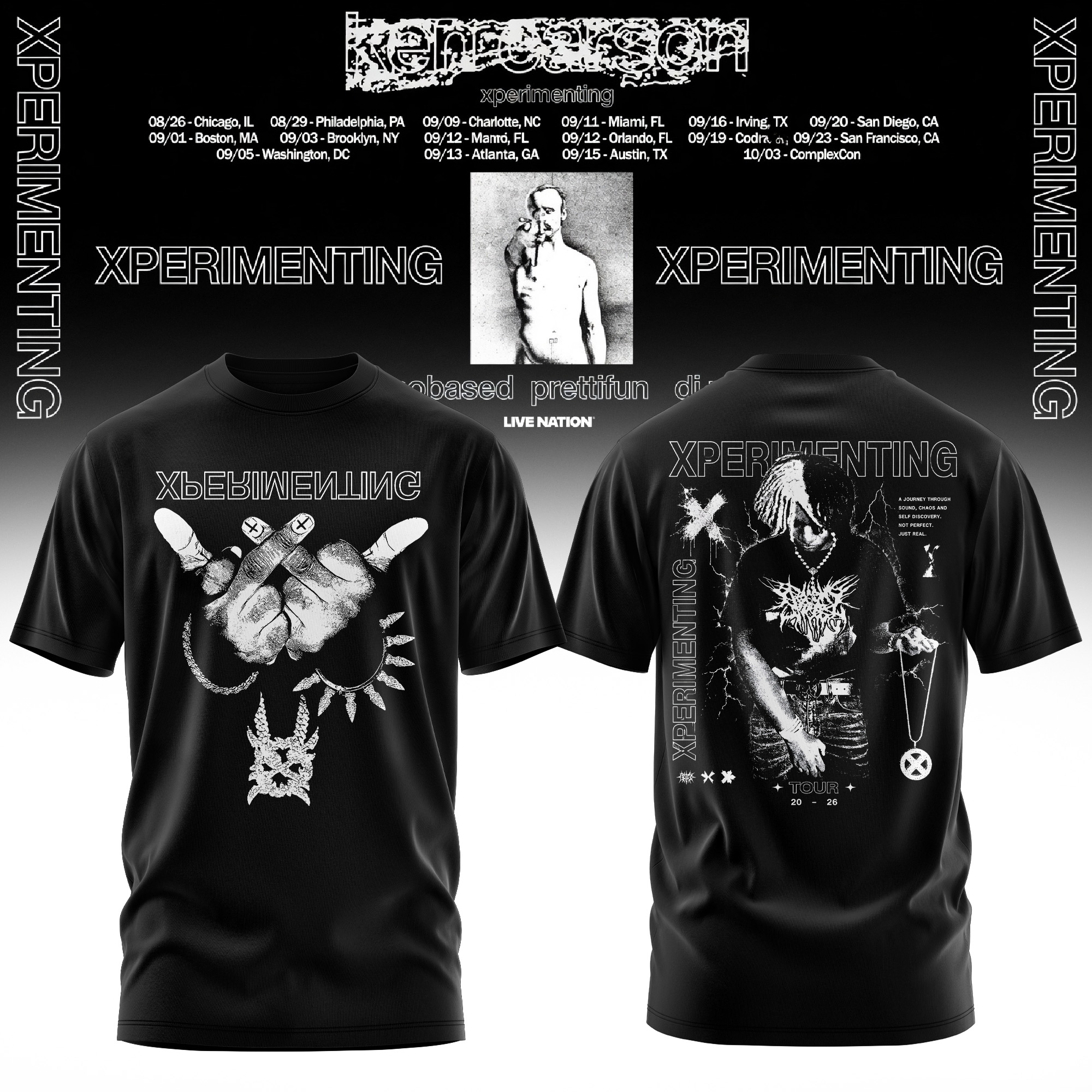 Ken Carson Xperimenting Collection Premium Concert Graphic Tee Gifts For Fans