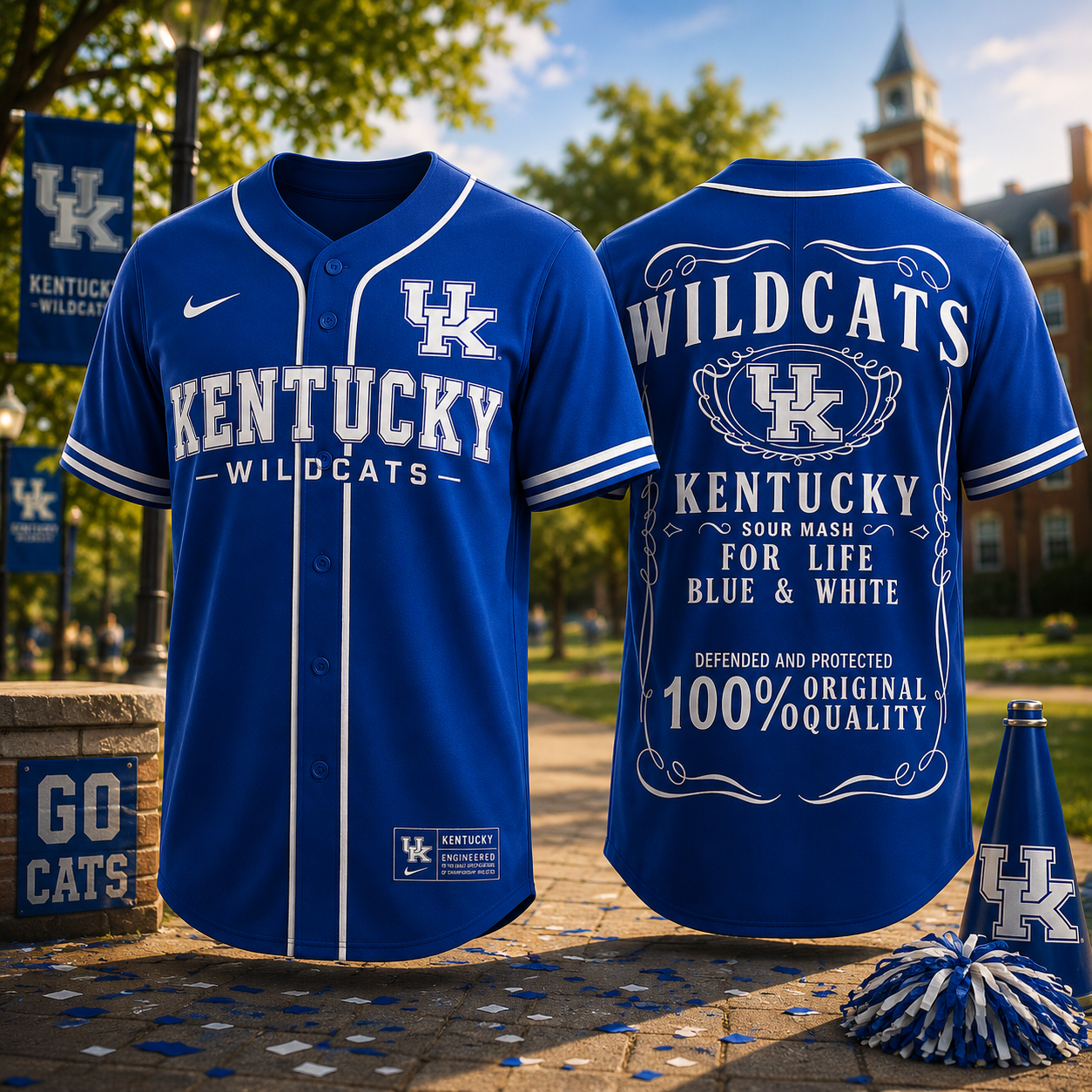 Kentucky Wildcats NCAA 2026 Blue & White Baseball Jersey - Wildcats For Life Original Quality College Fan Gift