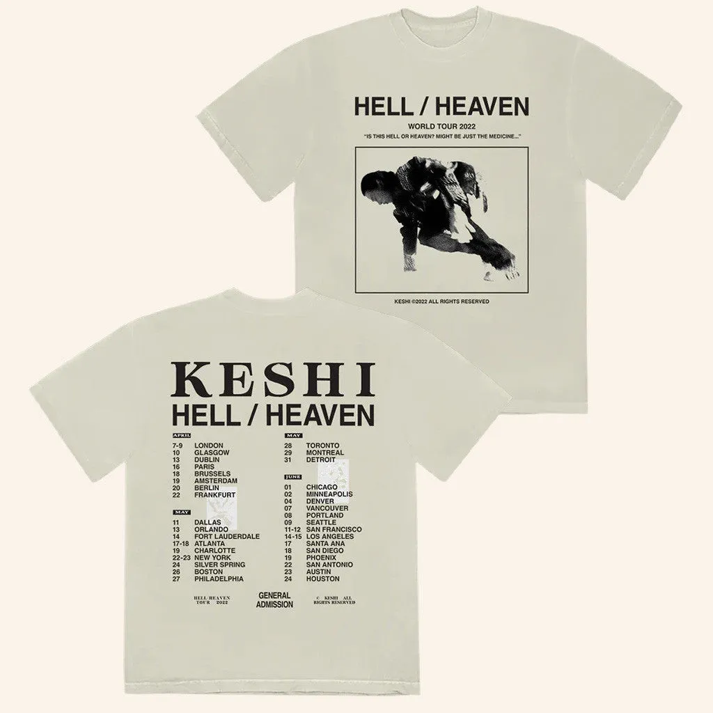 Keshi Tour Merch Hell Heaven World Tour TShirt Good Gifts For Friends