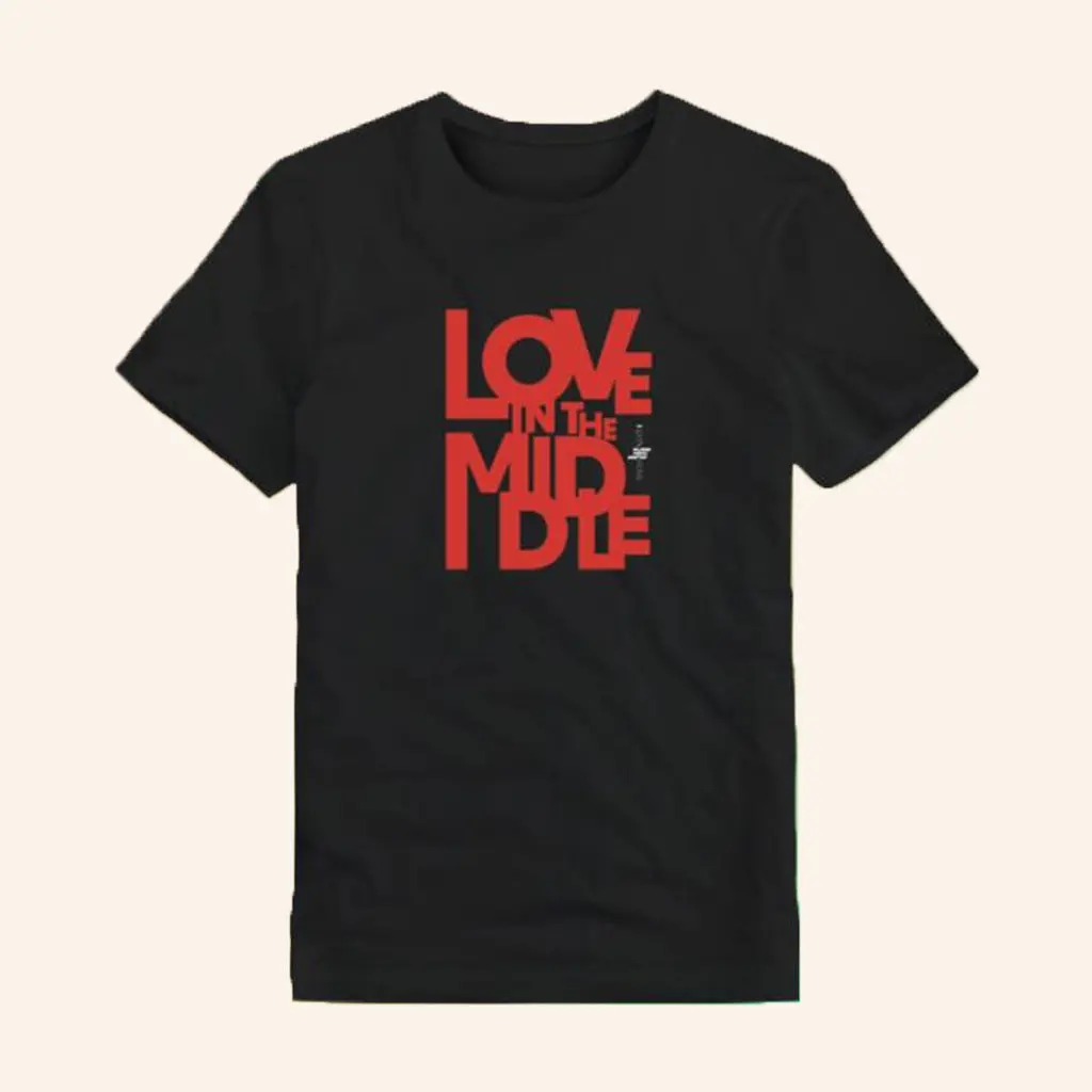 Kevin Ross Music Merch Love In The Middle Black TShirt Gift Ideas For Boyfriend