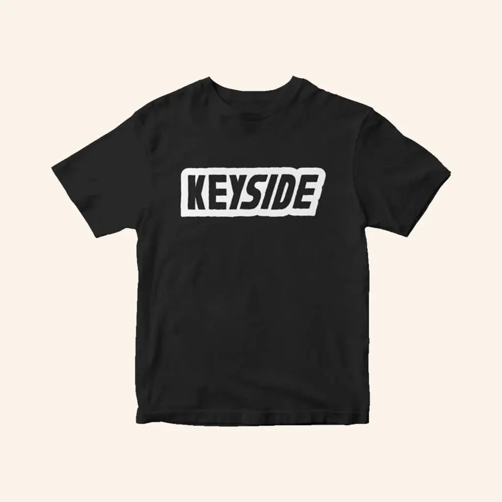 Keyside Merch Logo TShirt Black White Gift Ideas For Friends