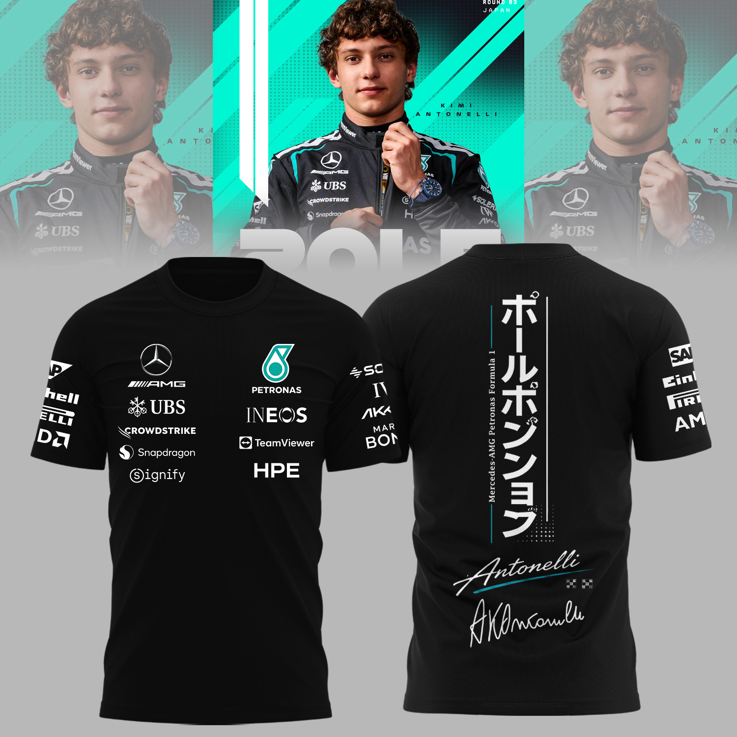 Kimi Antonelli Back To Back Pole 2026 Limited Edition Collector Merchandise
