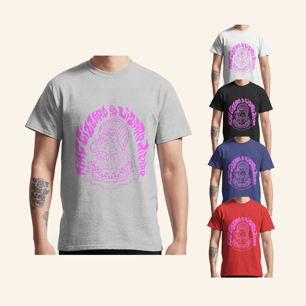 King Gizzard Merch Vintage King Gizzard Funny The Lizard TShirt Music Gift Ideas For Guys