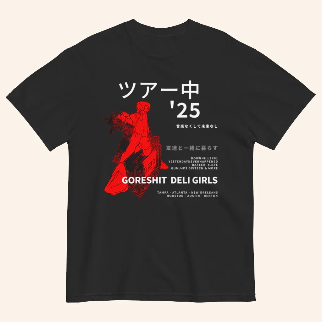 Kitty On Fire Records Merch Goreshit Deli Girls No Music No Future TShirt Him Gifts