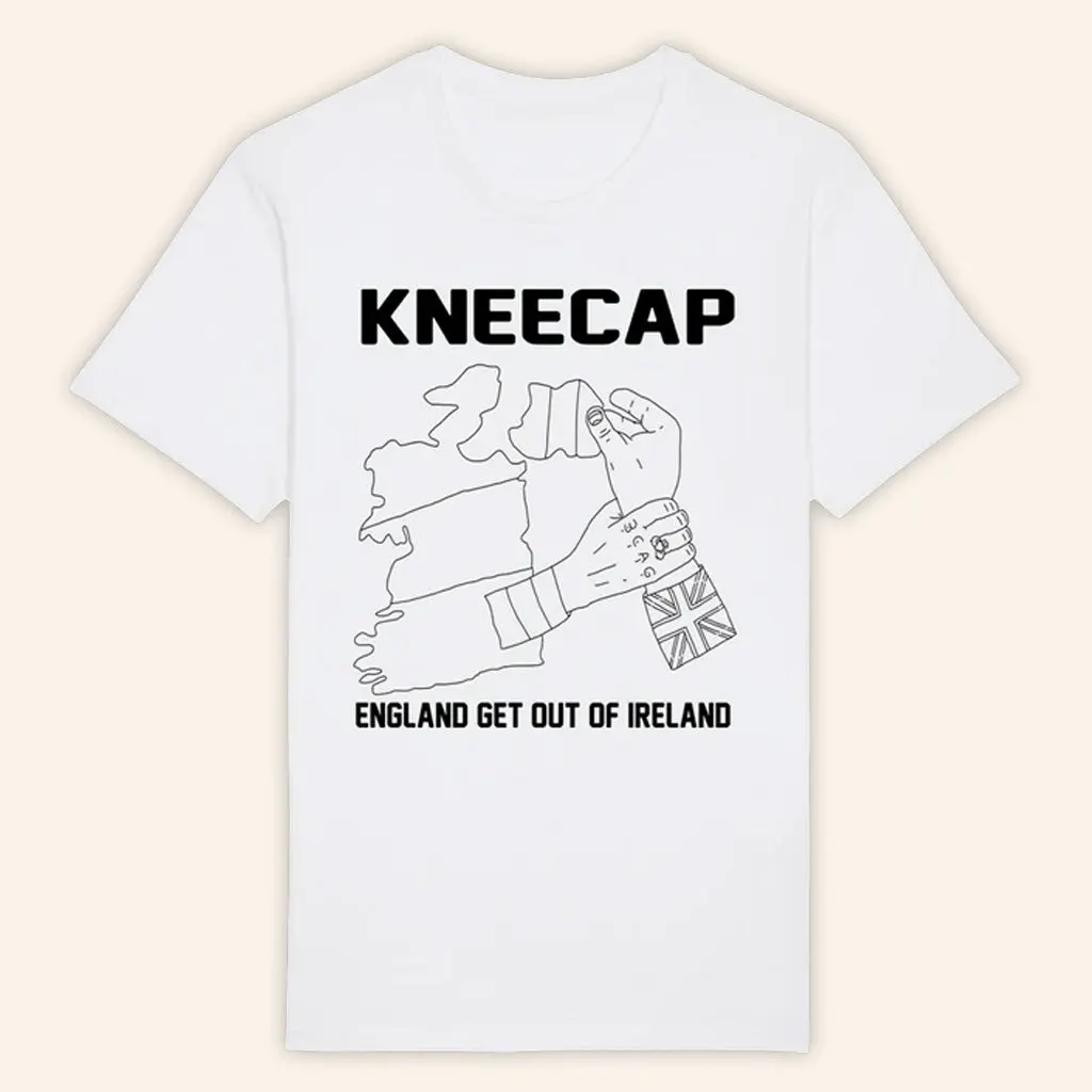 Kneecap Merch England Get Out Of Ireland TShirt White Gifts For Husband