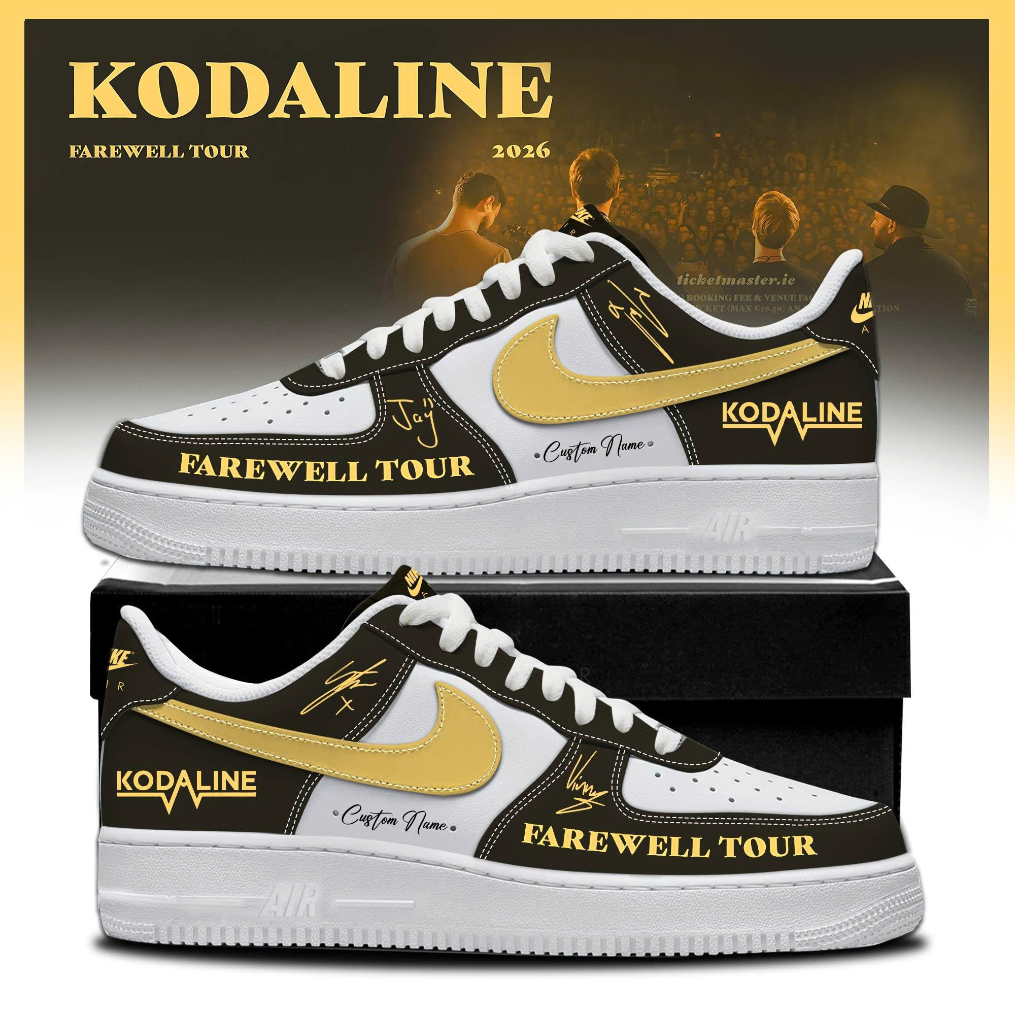 Kodaline Farewell Tour 2026 Premium Air Force 1 Sneakers Collection