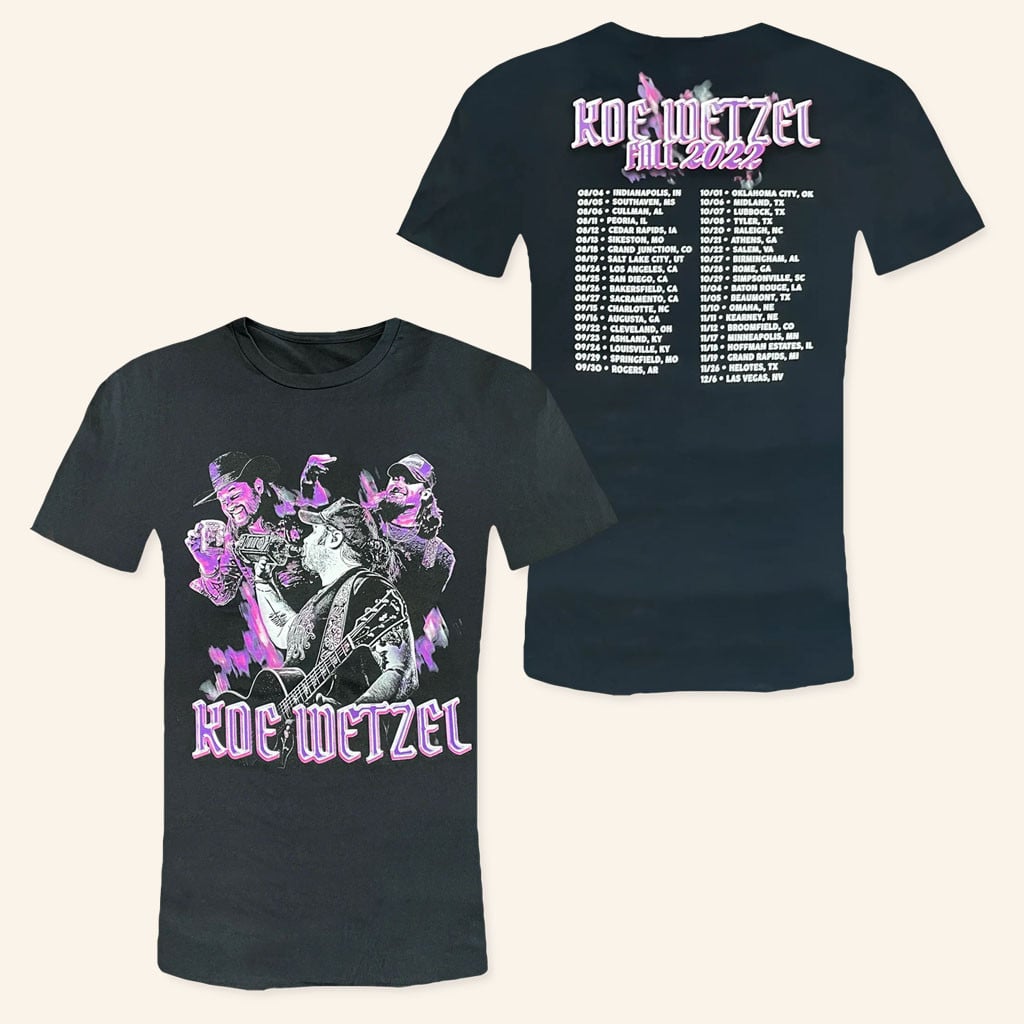 Koe Wetzel Merch Tour 2022 TShirt Koe Wetzel Shirt Gift Ideas For Music Lovers