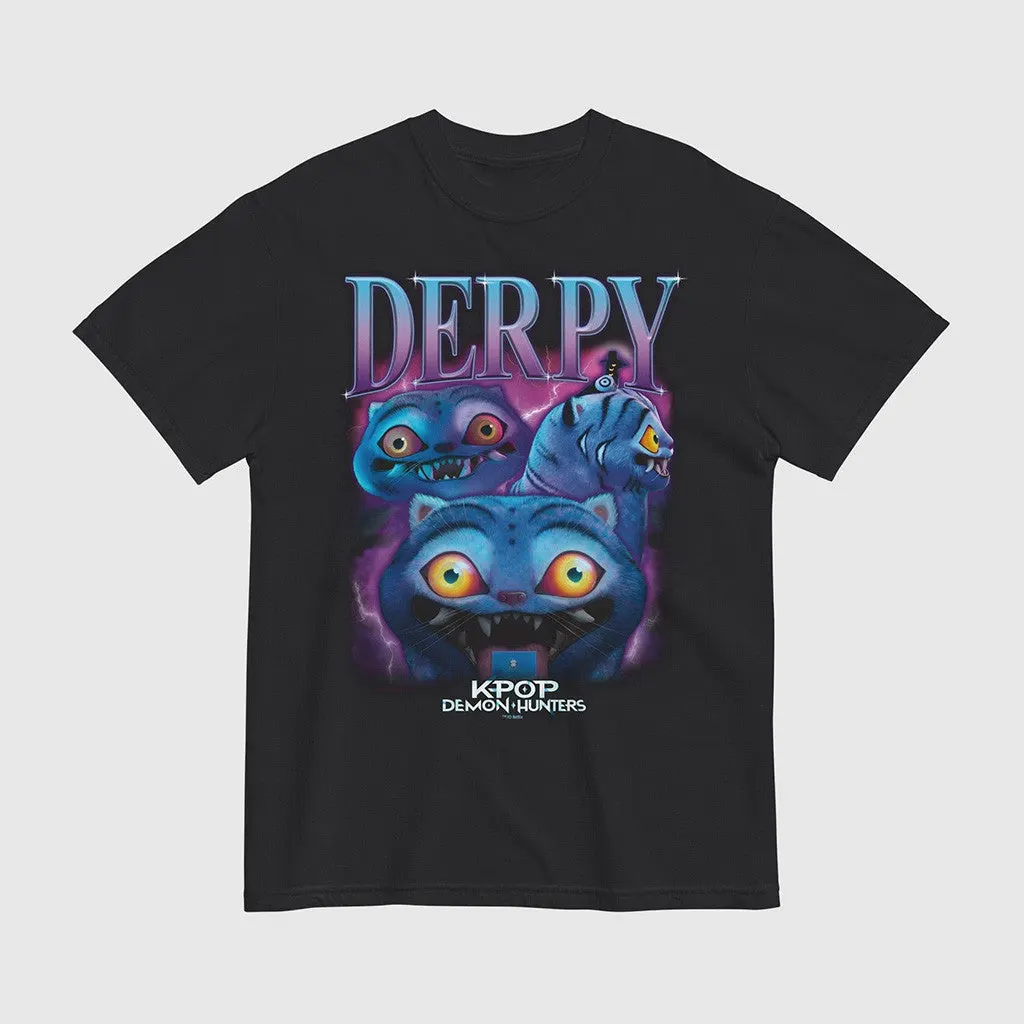 Kpop Demon Hunters Merch KPop Demon Hunters Derpy Tiger Heartthrob TShirt Fans Gifts